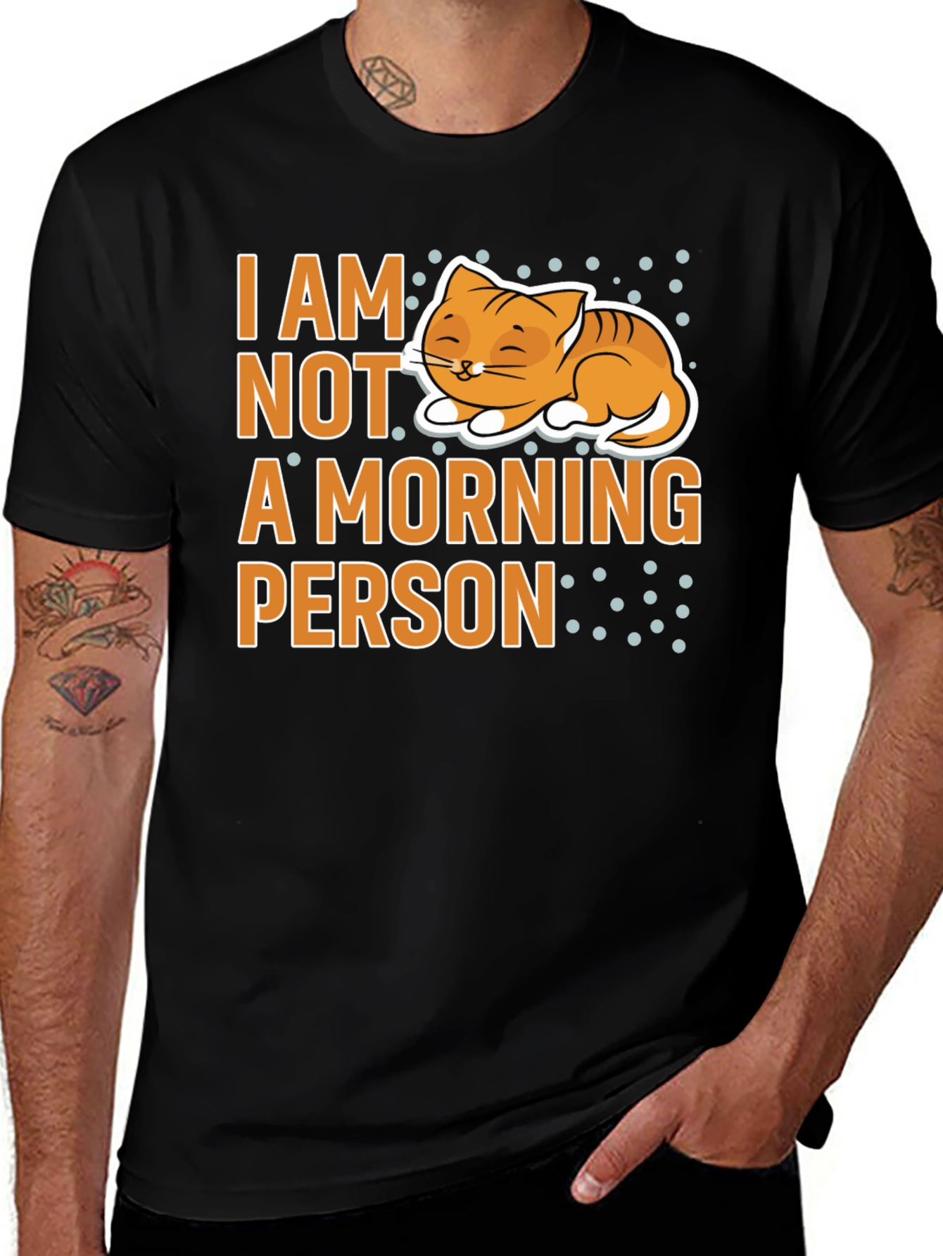 Variant 25 of I Am Not a Morning Person Funny Cat T-Shirt