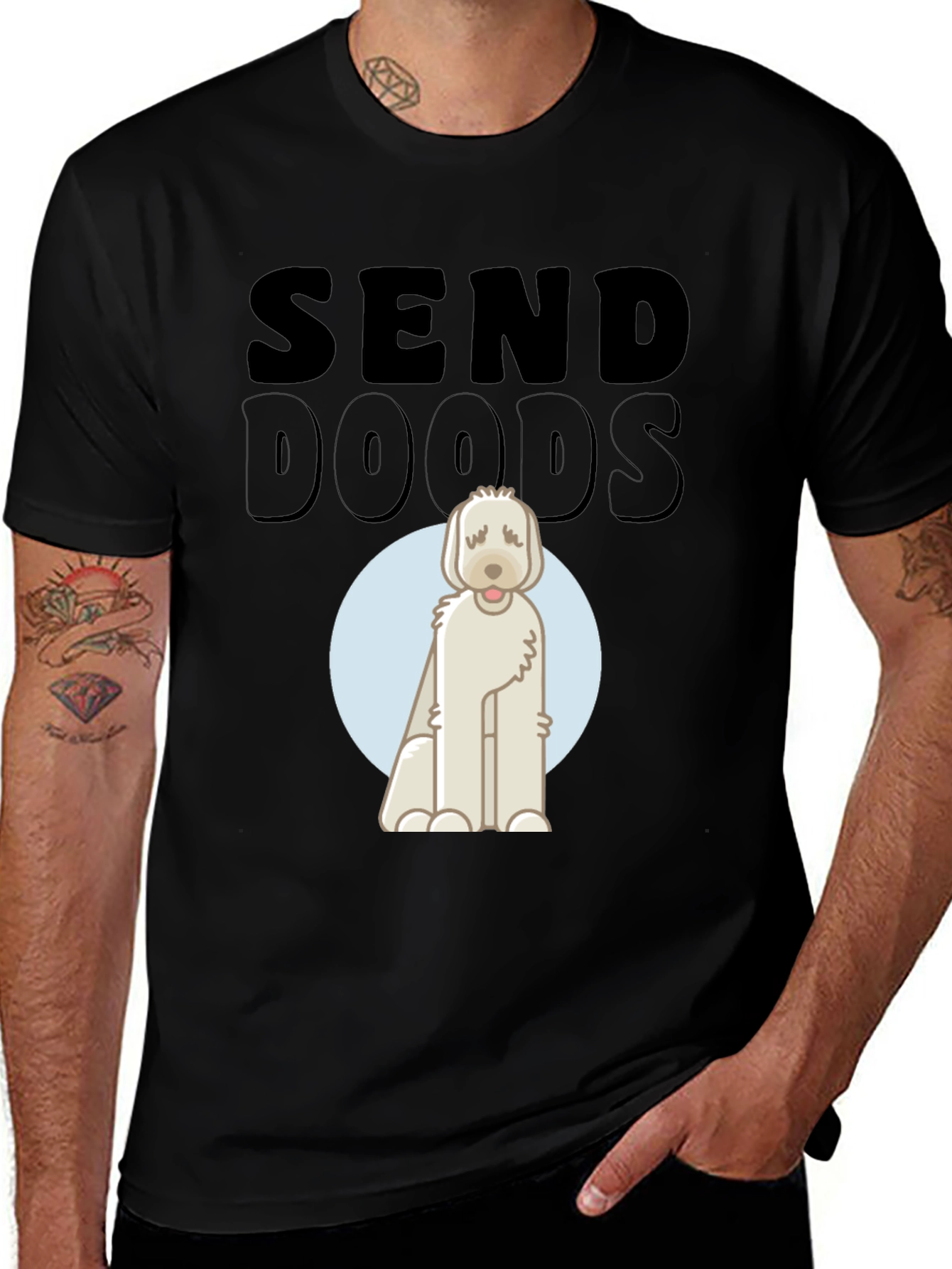 Variant 22 of Send Doods T-Shirt - Cute Dog Graphic Tee