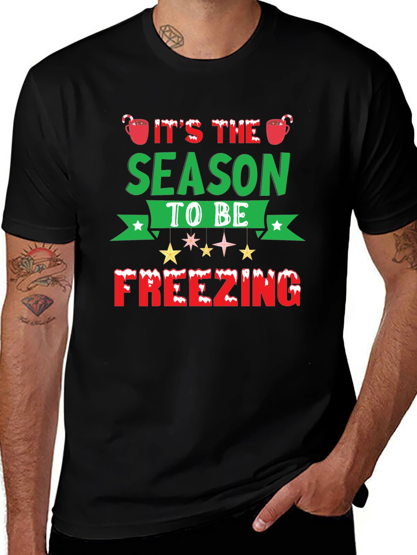 Variant 28 of Festive "Freezing" Holiday T-Shirt