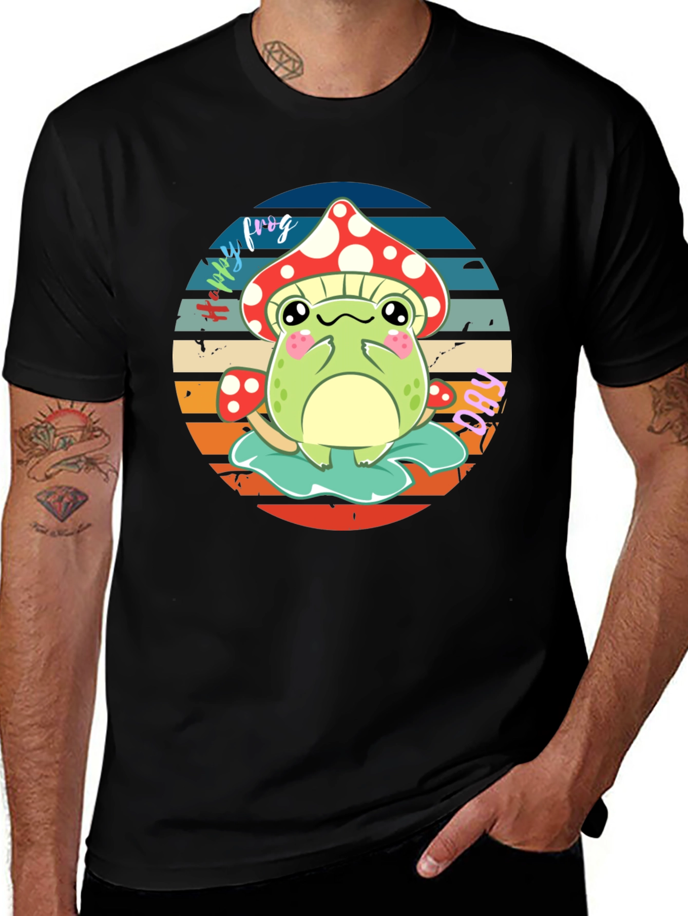 Variant 20 of Cute Frog & Mushroom Graphic T-Shirt
