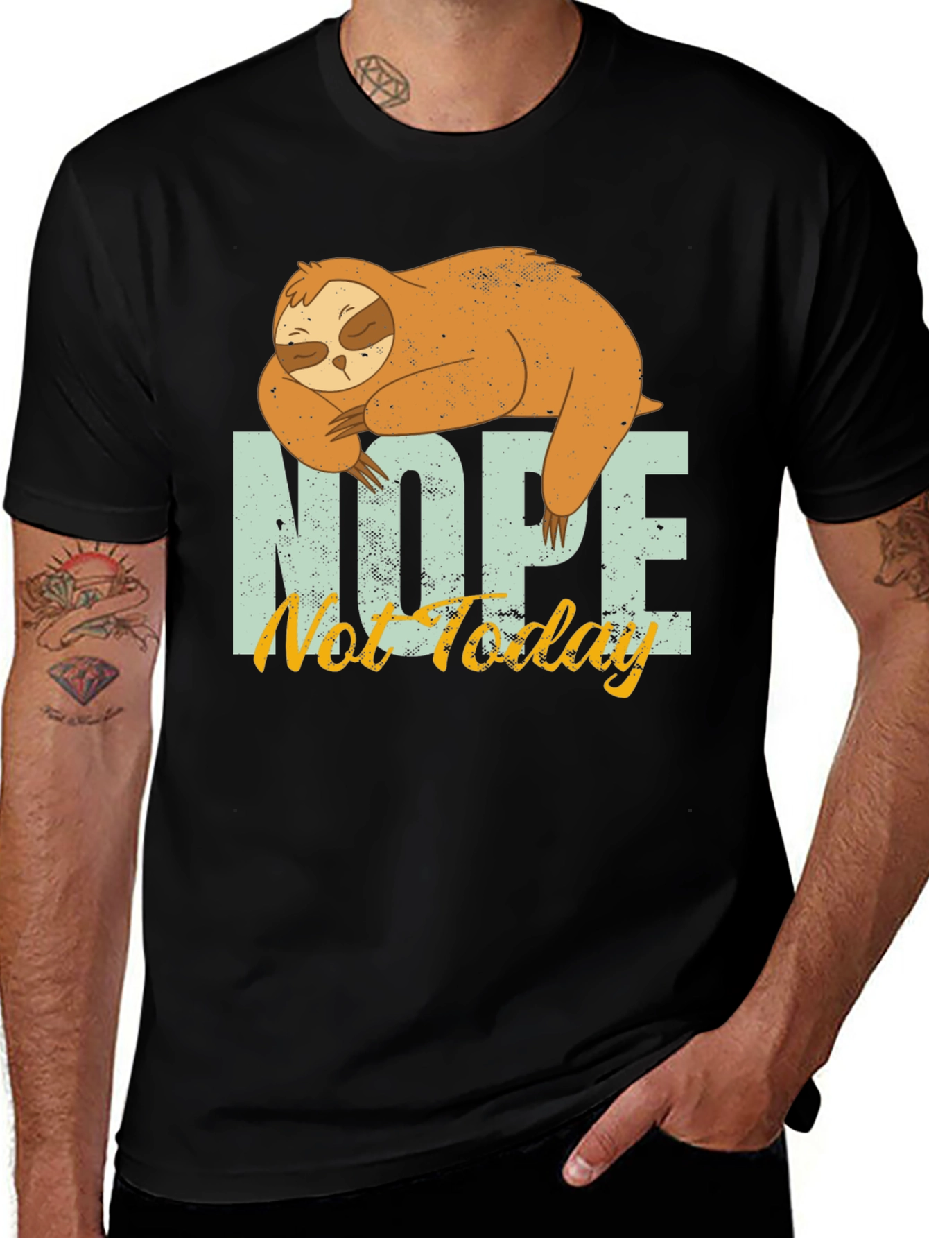 Variant 16 of Nope Not Today Sloth Graphic T-Shirt - Casual Comfort