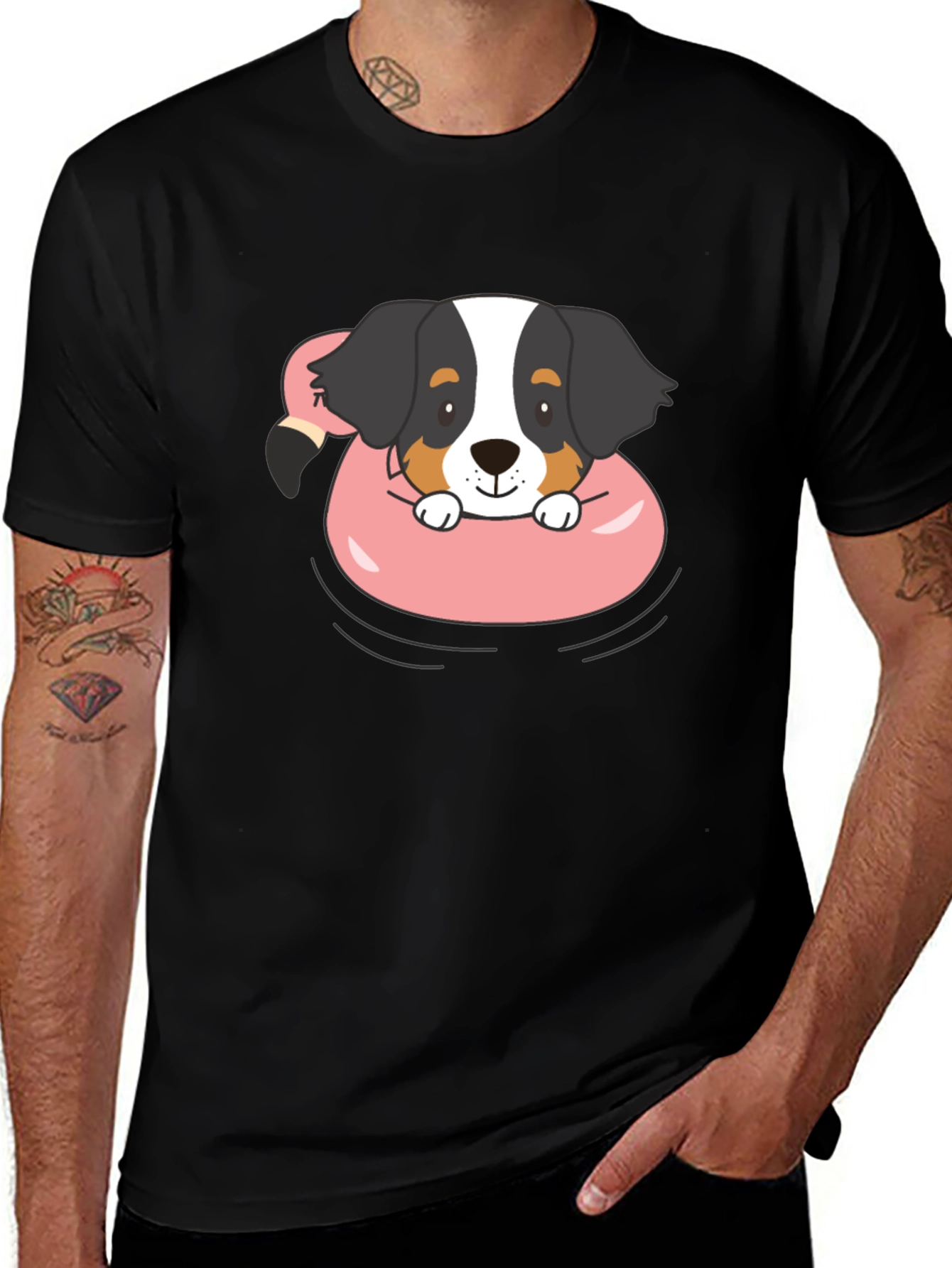 Variant 5 of Dog in Flamingo Float Graphic T-Shirt