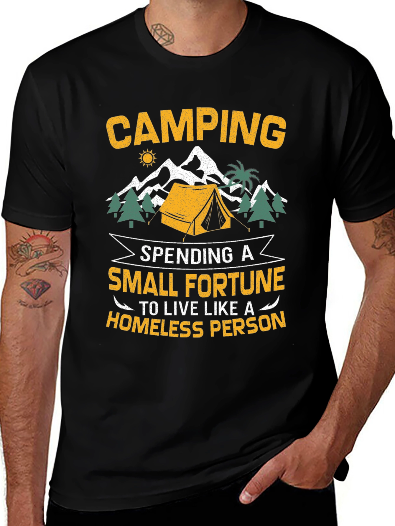 Variant 2 of Camping Small Fortune Graphic T-Shirt