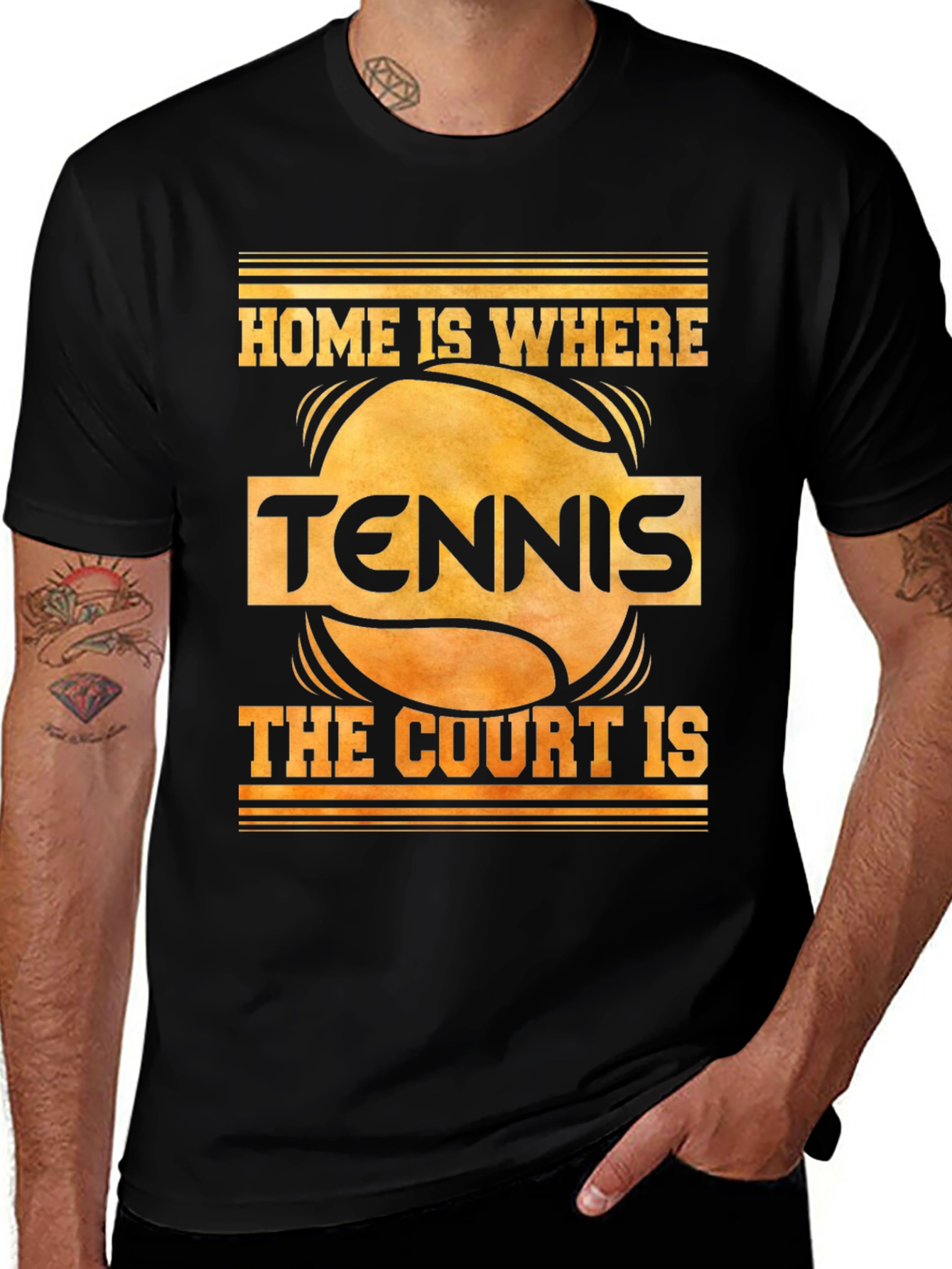 Variant 7 of Tennis Lover T-Shirt: Home is Where the Court Is