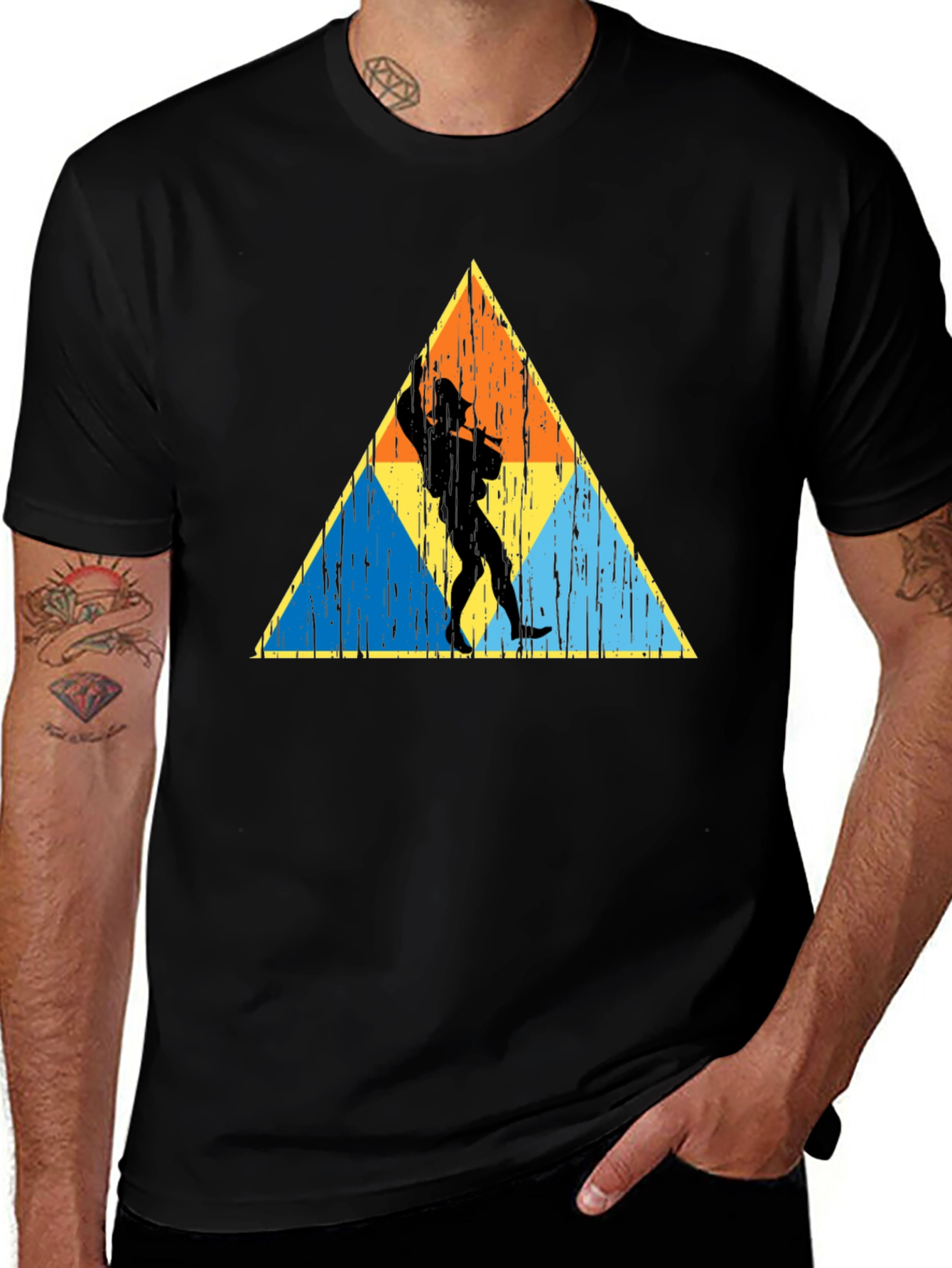 Zelda Silhouette Men's Black T-Shirt