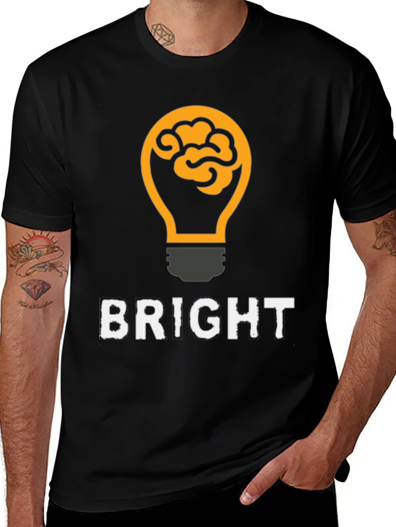 Variant 25 of Bright Idea Brain Lightbulb Graphic T-Shirt
