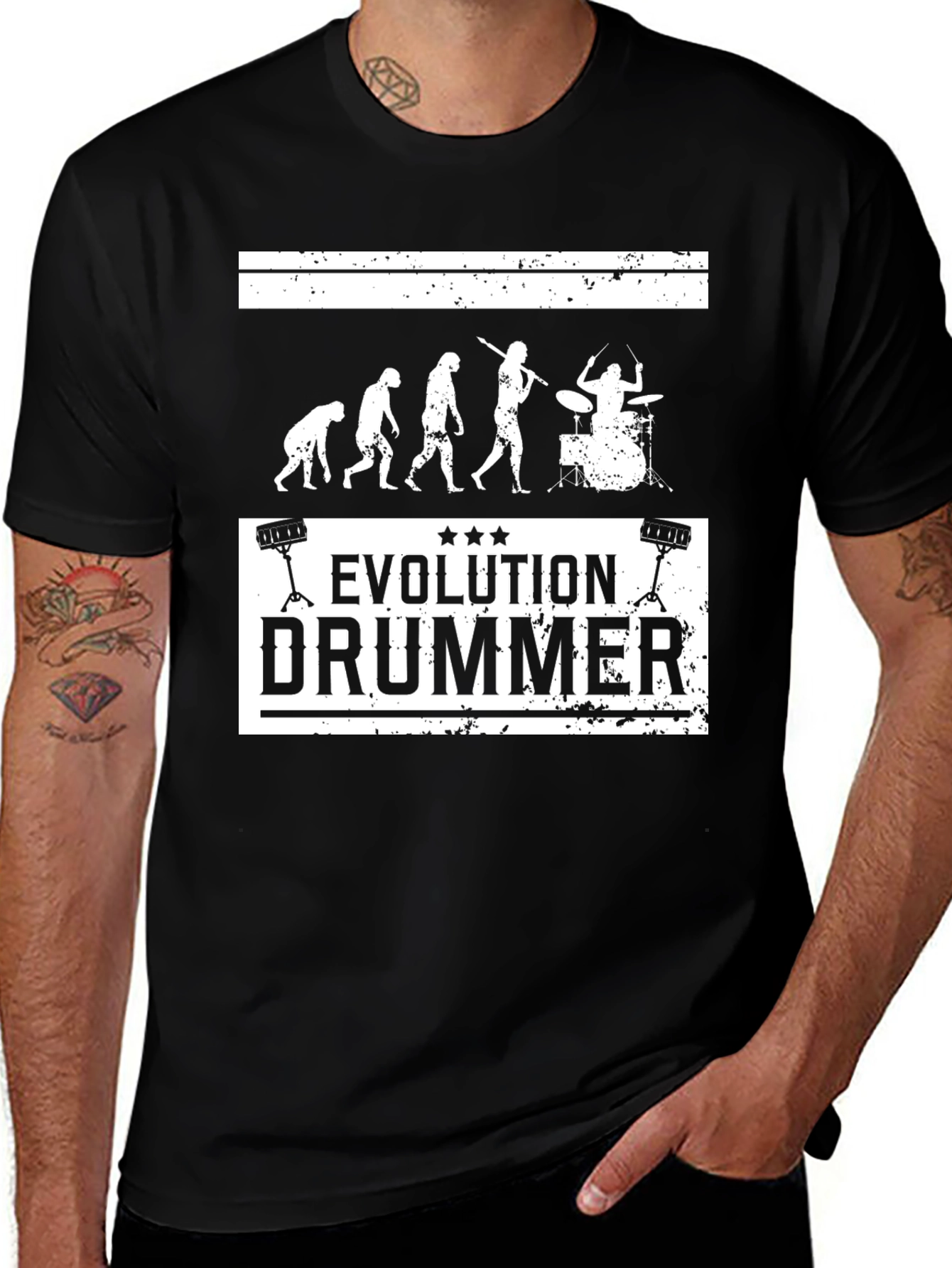 Variant 25 of Evolution Drummer T-Shirt