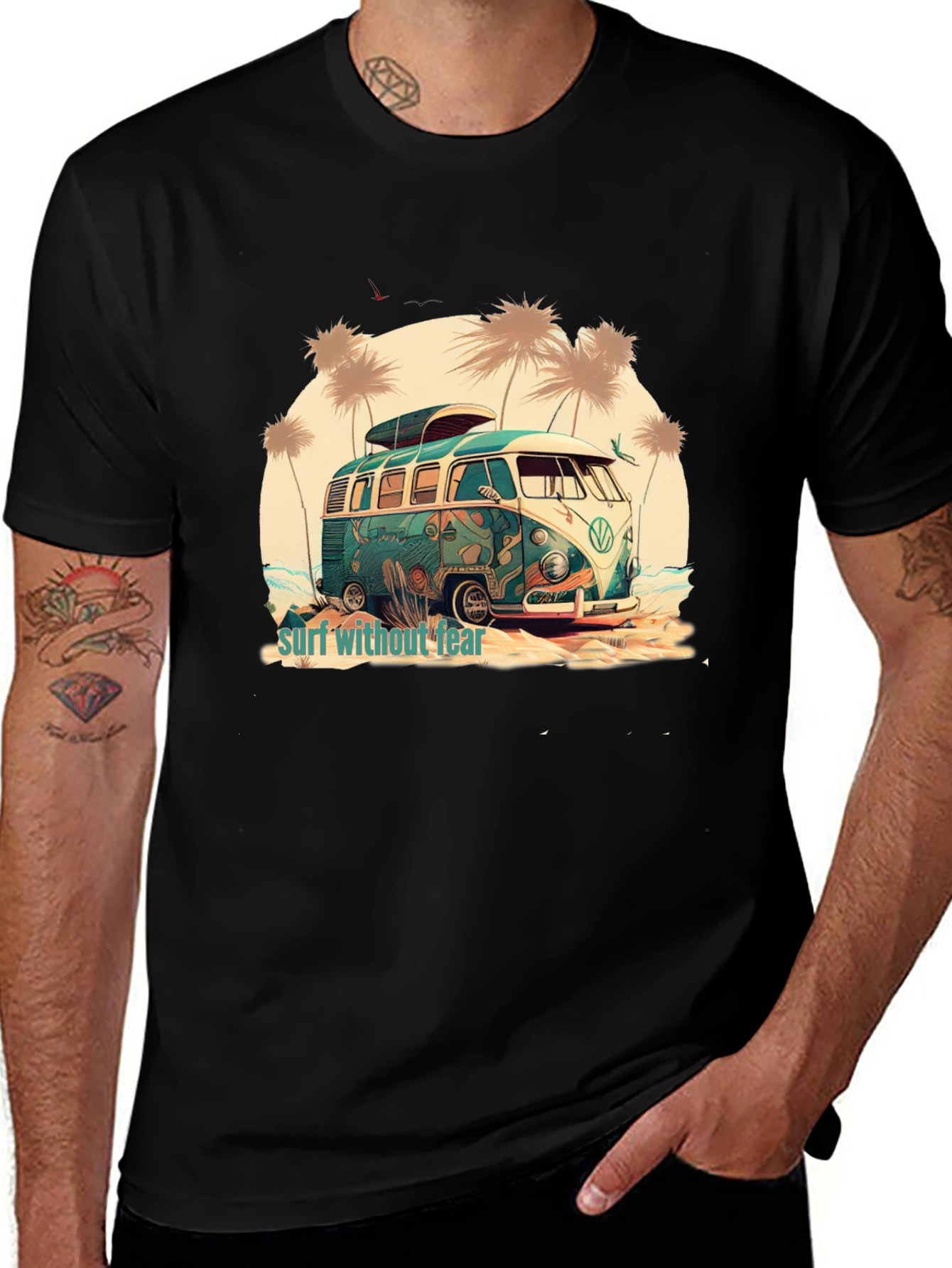 Surf Without Fear Graphic T-Shirt