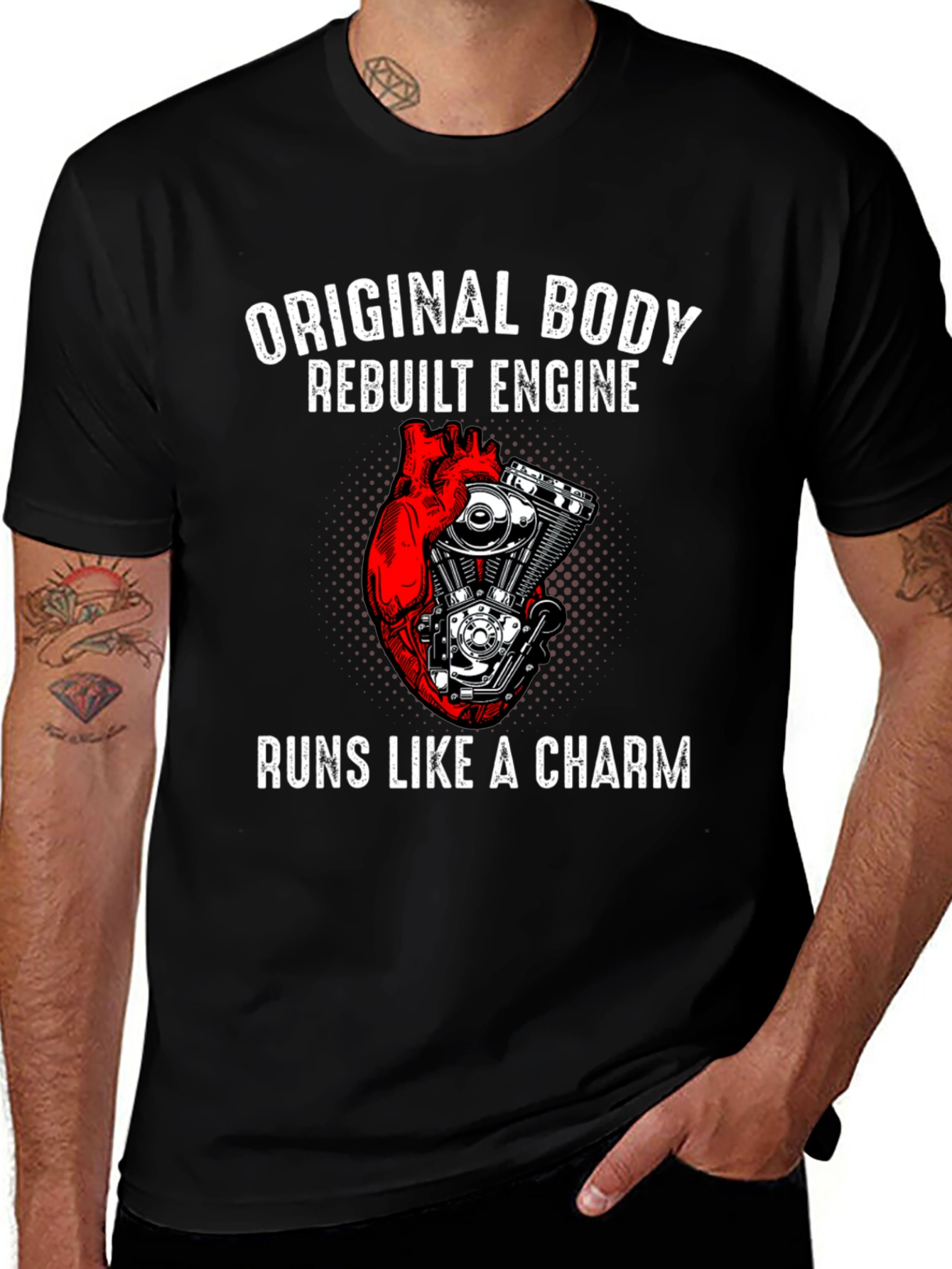 Variant 11 of Original Body Rebuilt Engine Graphic Tee