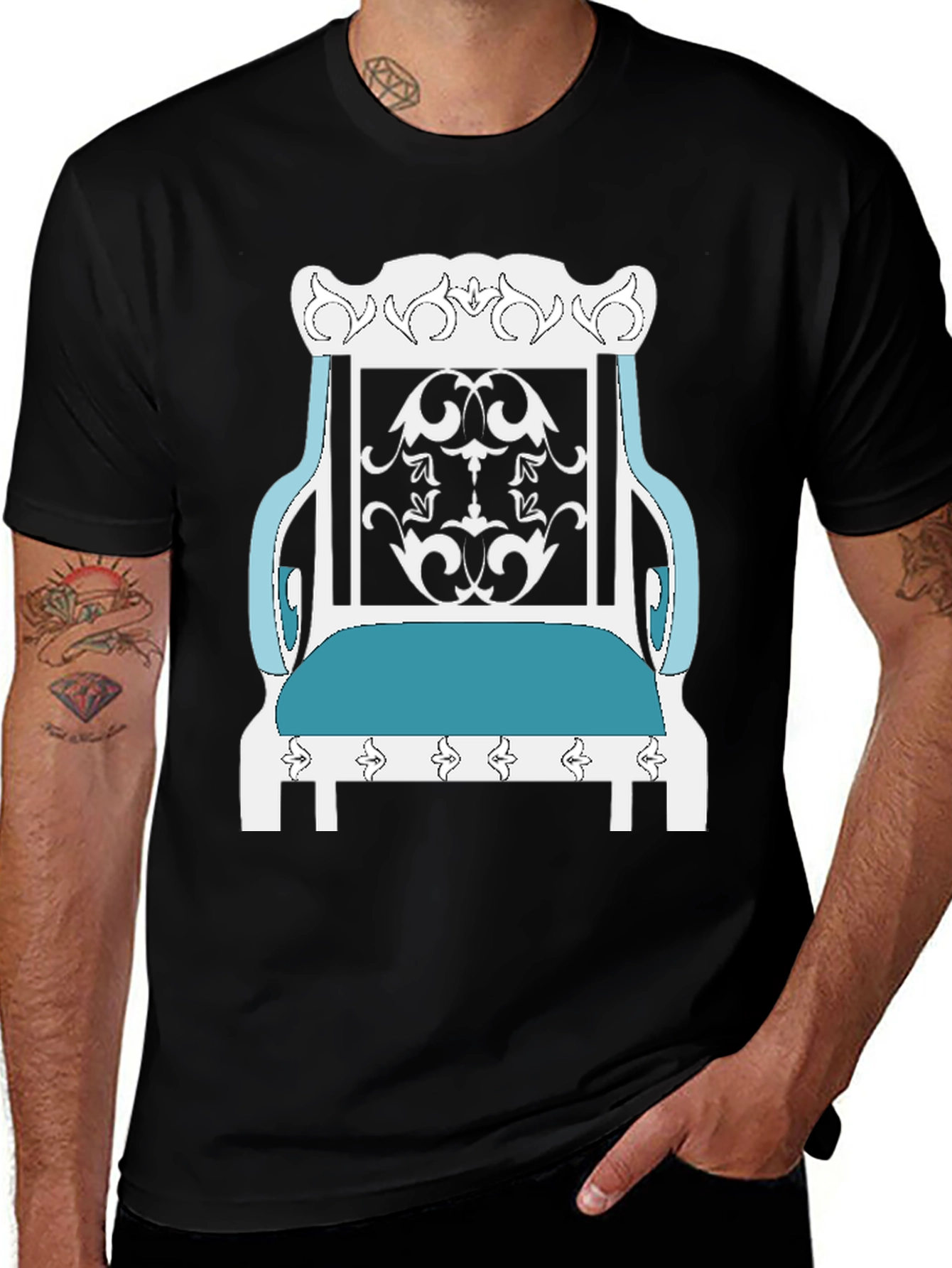 Variant 20 of Royal Throne Graphic Tee - Unique Design Shirt