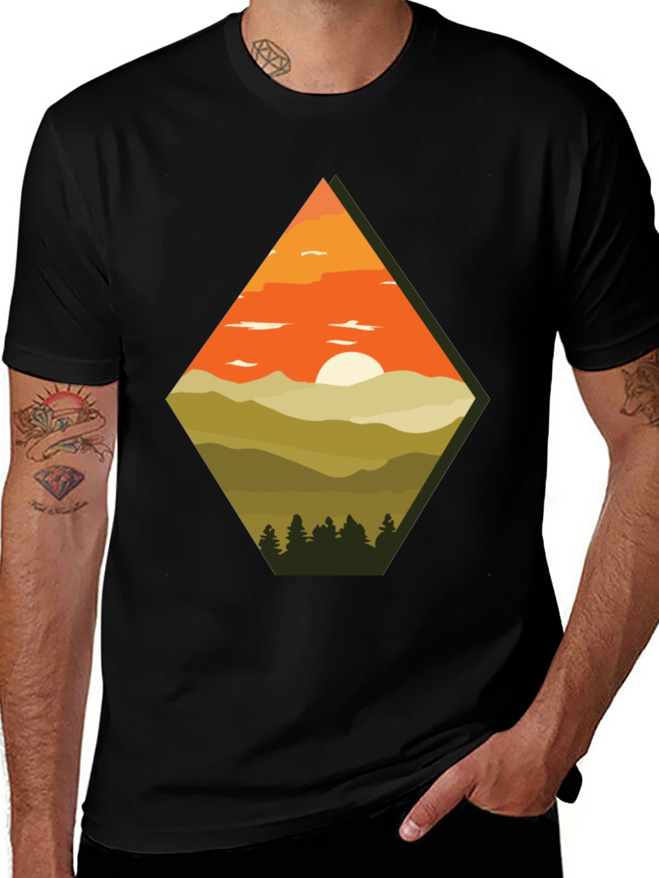 Variant 30 of Mountain Sunset Graphic Tee