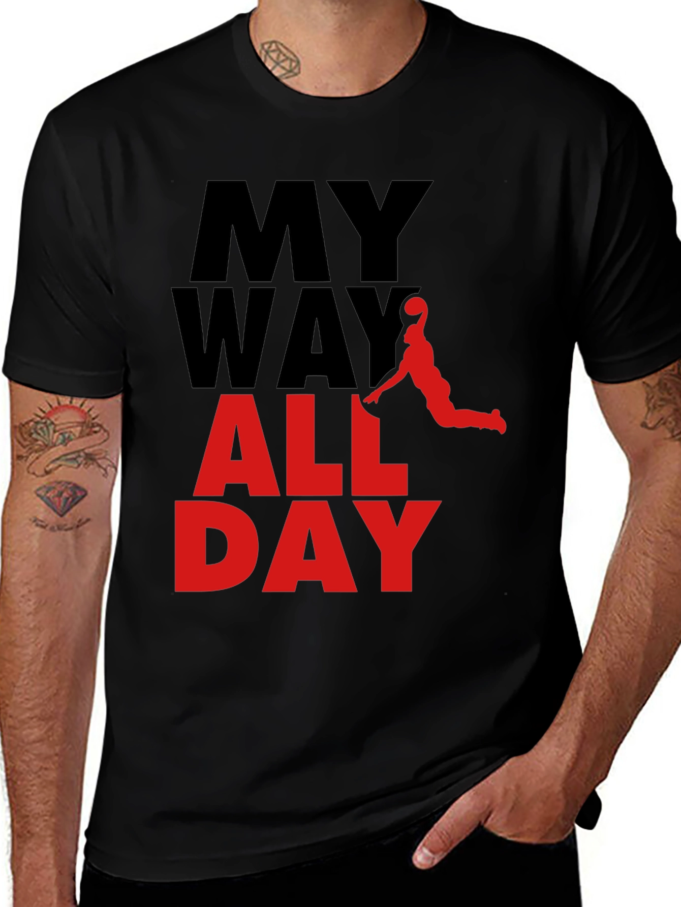 Variant 13 of My Way All Day Graphic Tee - Basketball Style