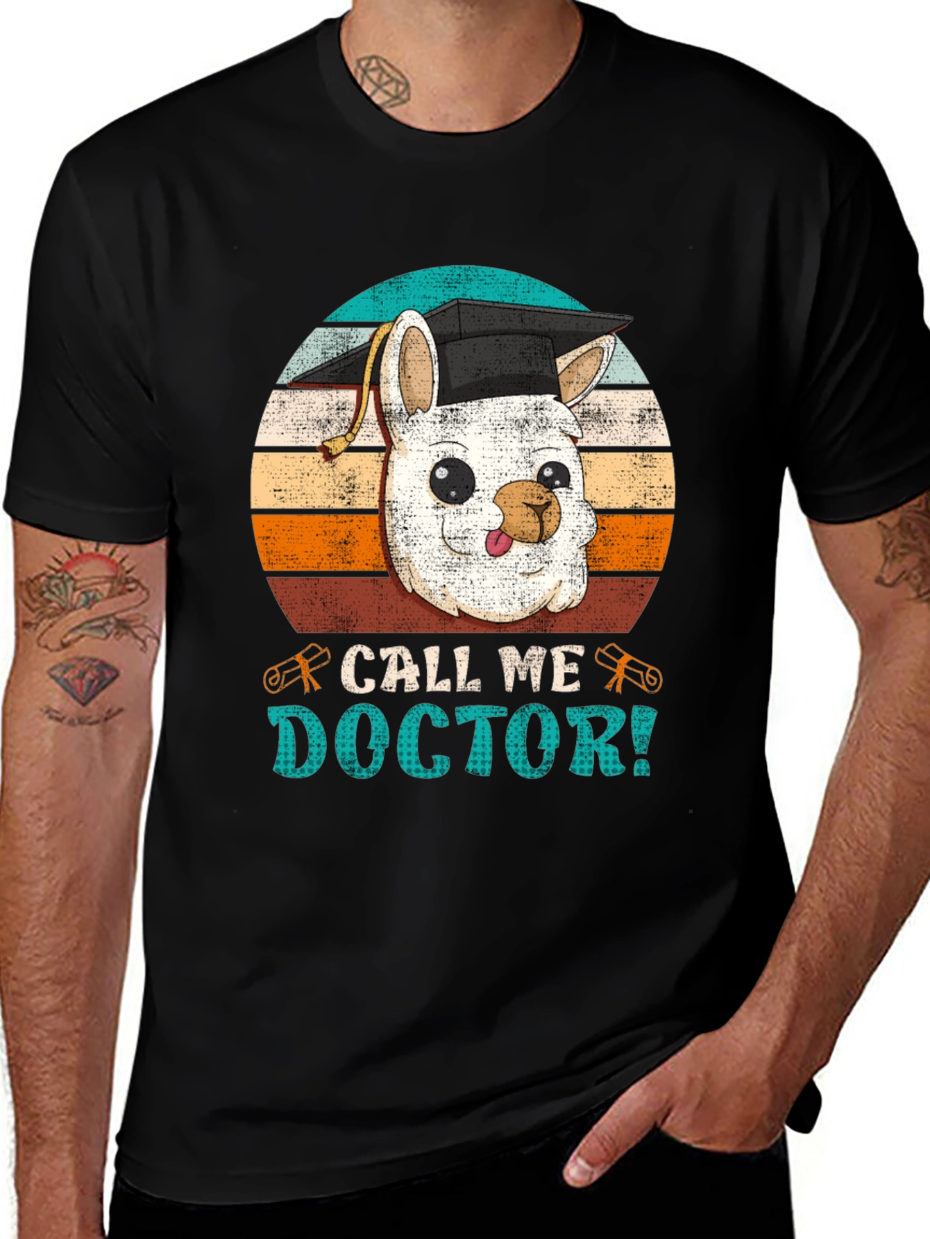 Variant 11 of Call Me Doctor Llama T-Shirt