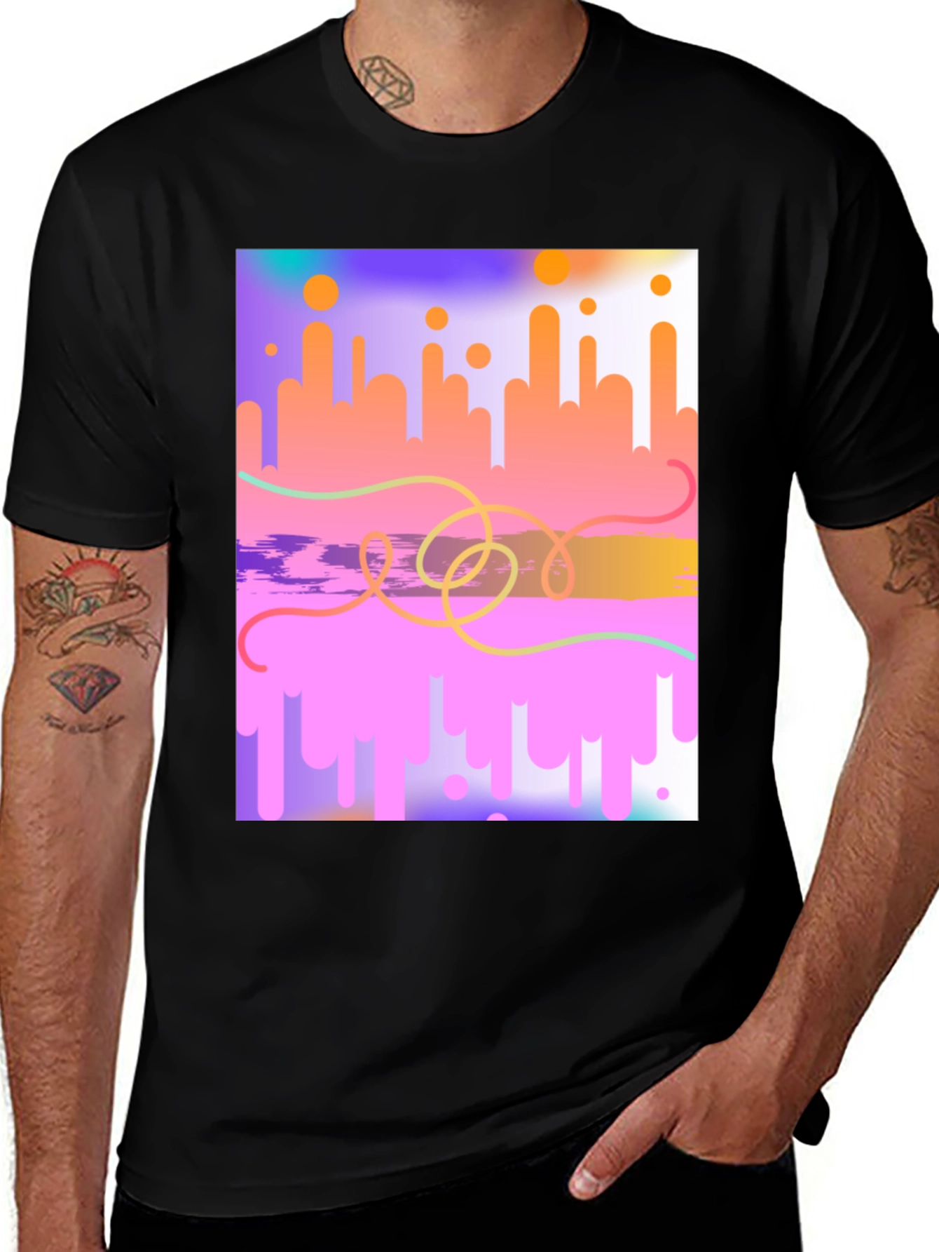 Variant 22 of Abstract Drip Graphic T-Shirt