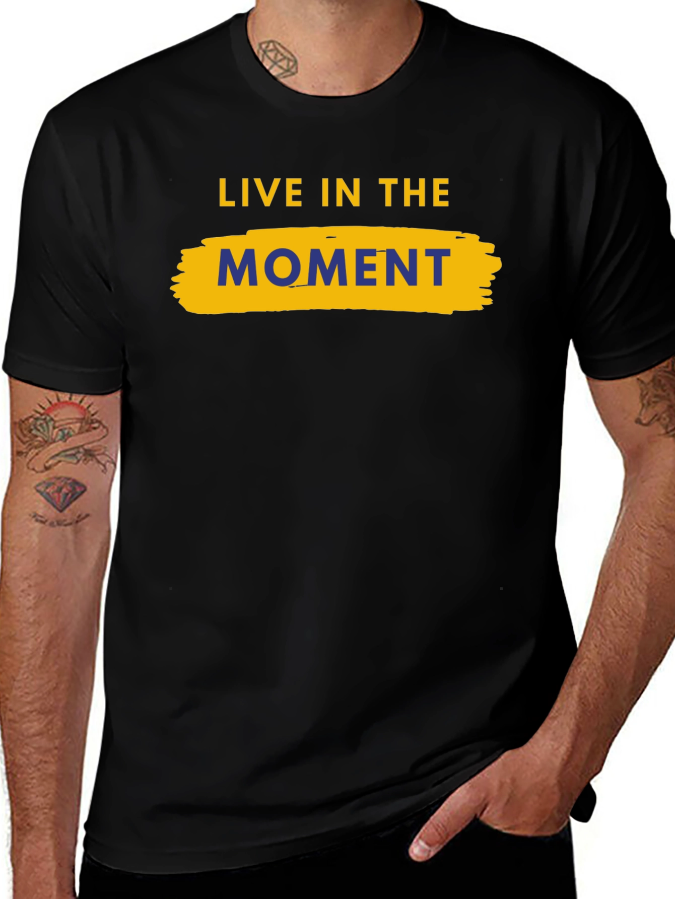 Variant 24 of Live in the Moment Black Graphic Tee