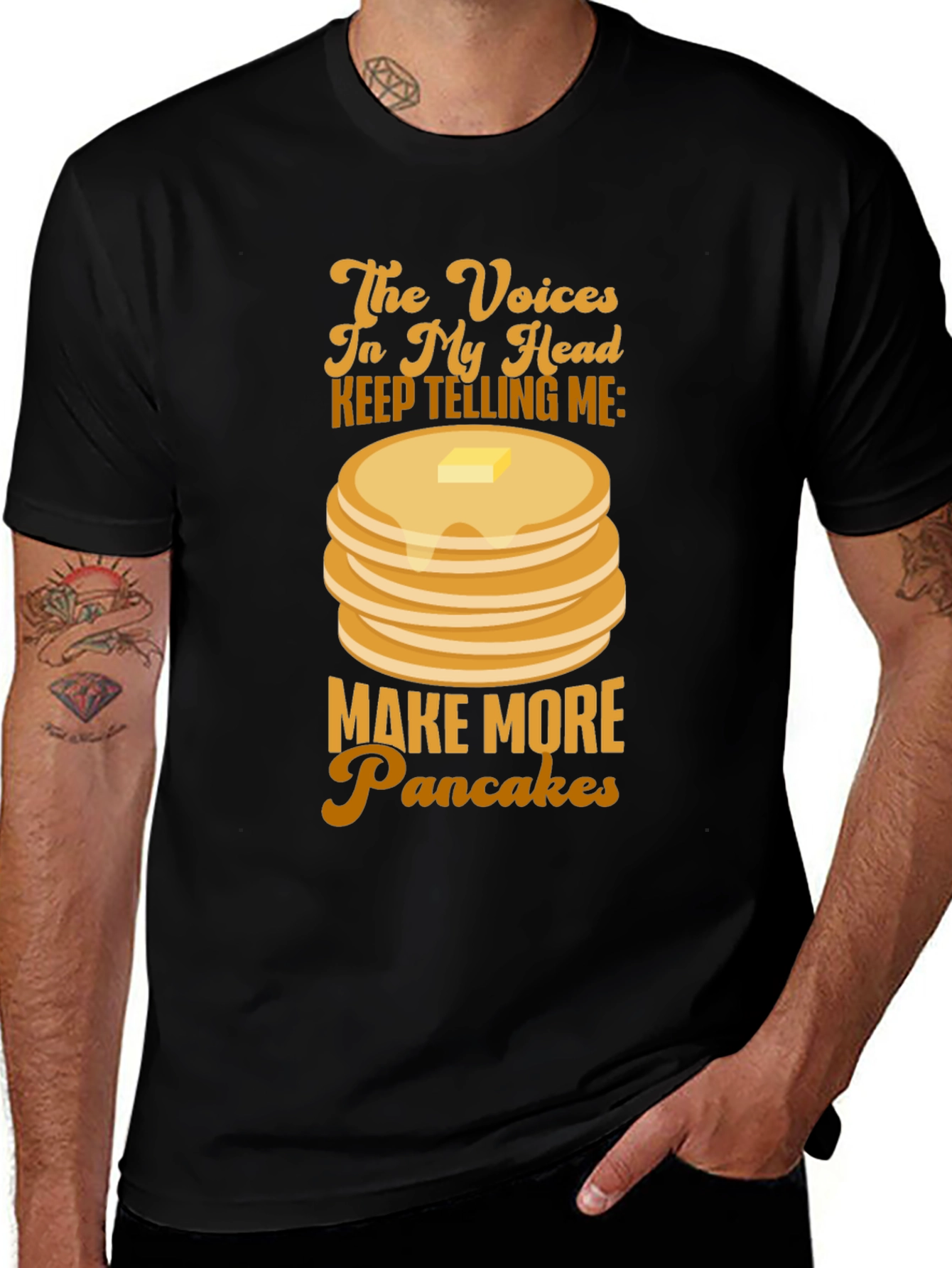 Pancake Lover Tee - The Voices In My Head Funny T-Shirt