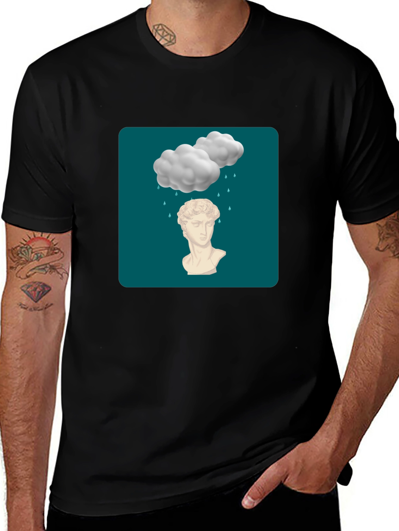 Variant 13 of Thoughtful T-Shirt: Bust in the Rain Graphic Tee