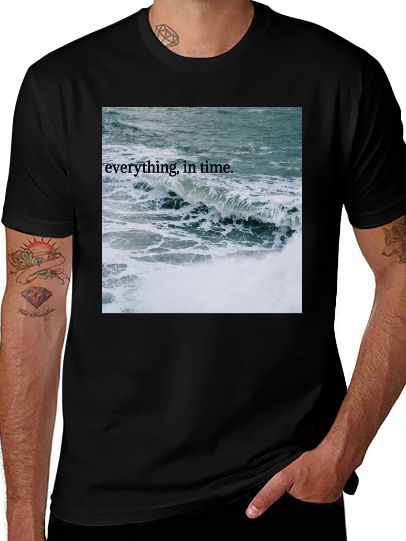 Variant 13 of Everything In Time Ocean Wave Graphic T-Shirt