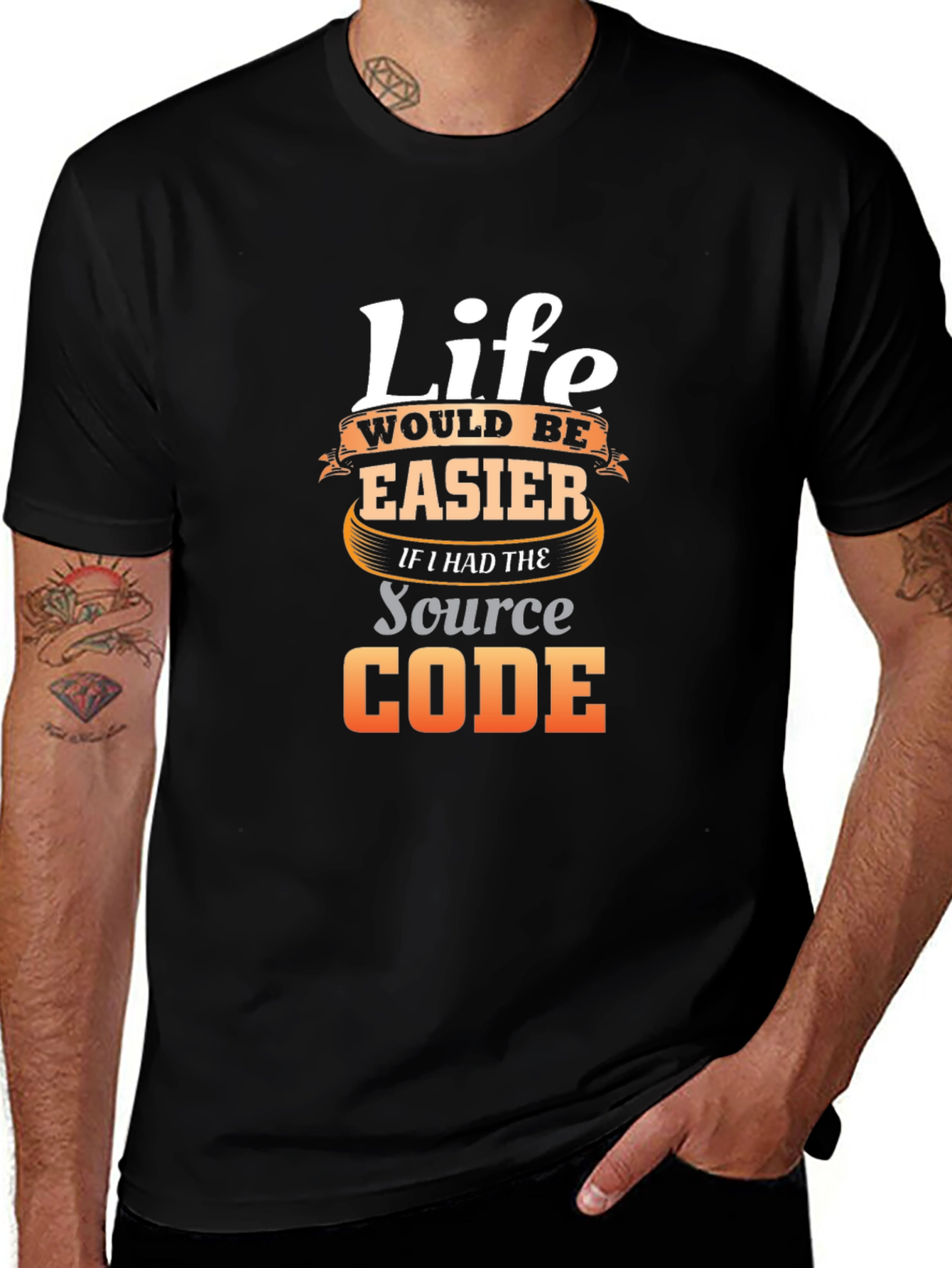 Life Source Code Black T-Shirt