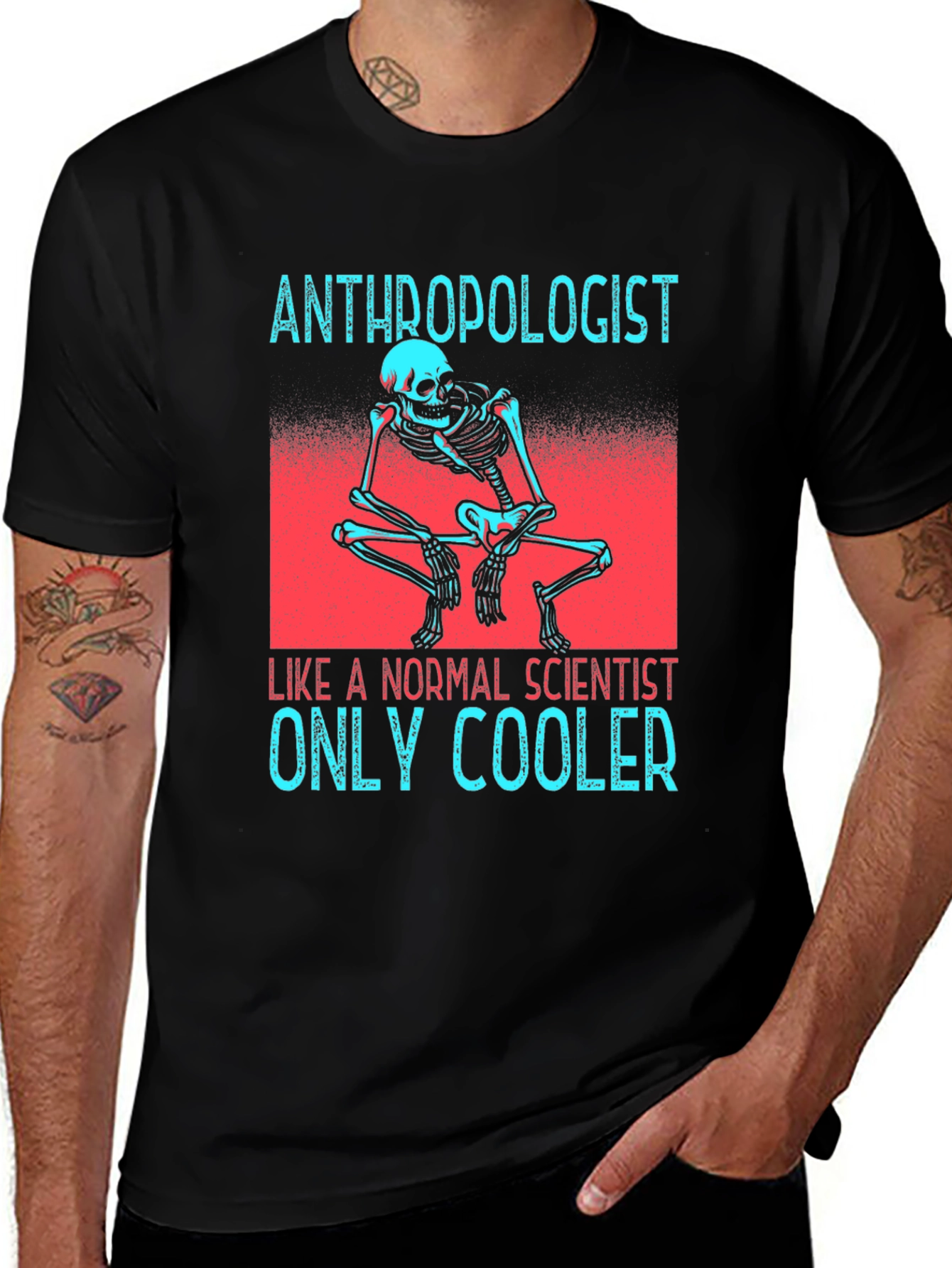 Variant 8 of Anthropologist Skeleton Graphic Tee - Cool Scientist T-Shirt