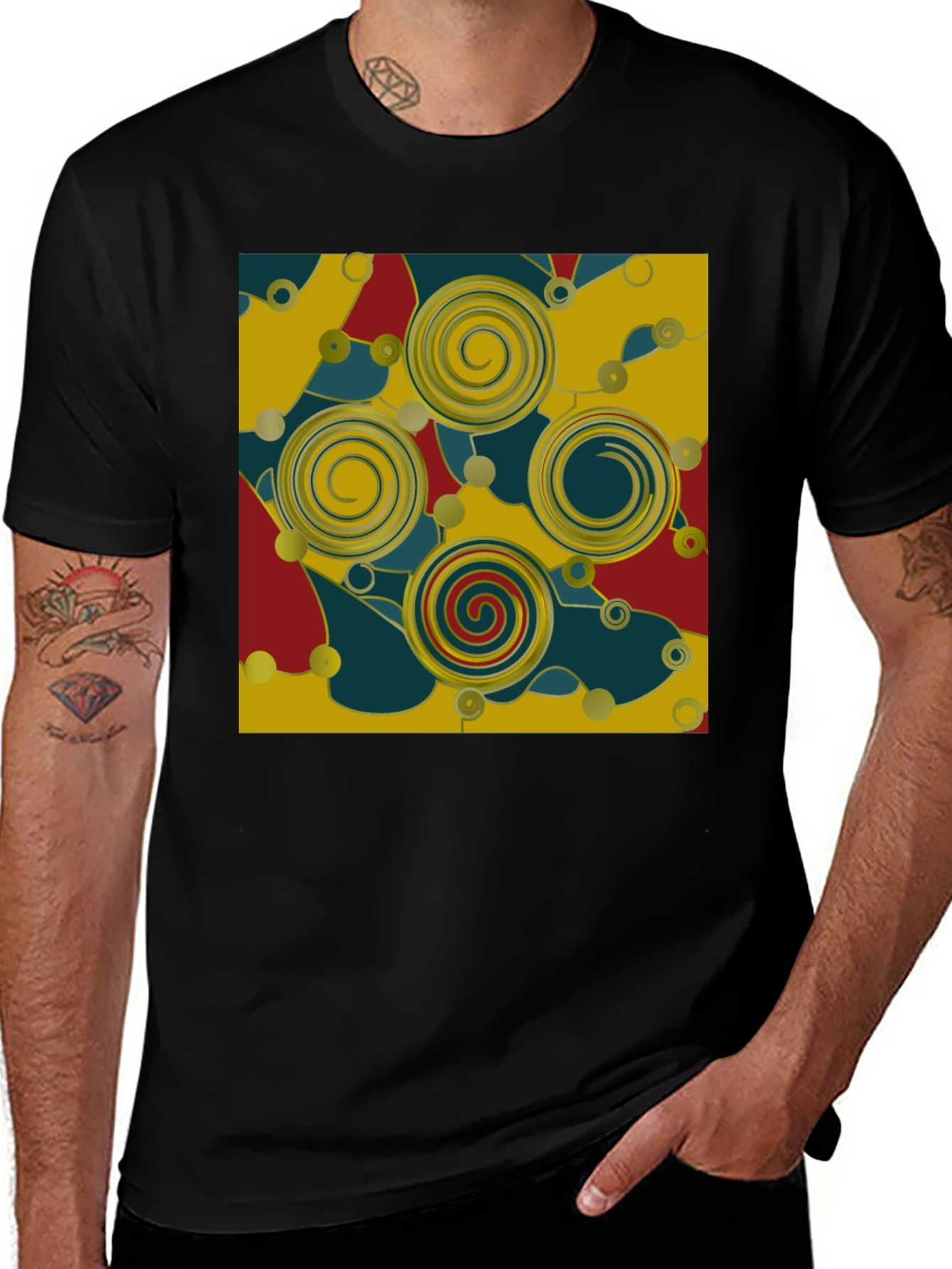 Variant 18 of Retro Swirl Graphic Tee