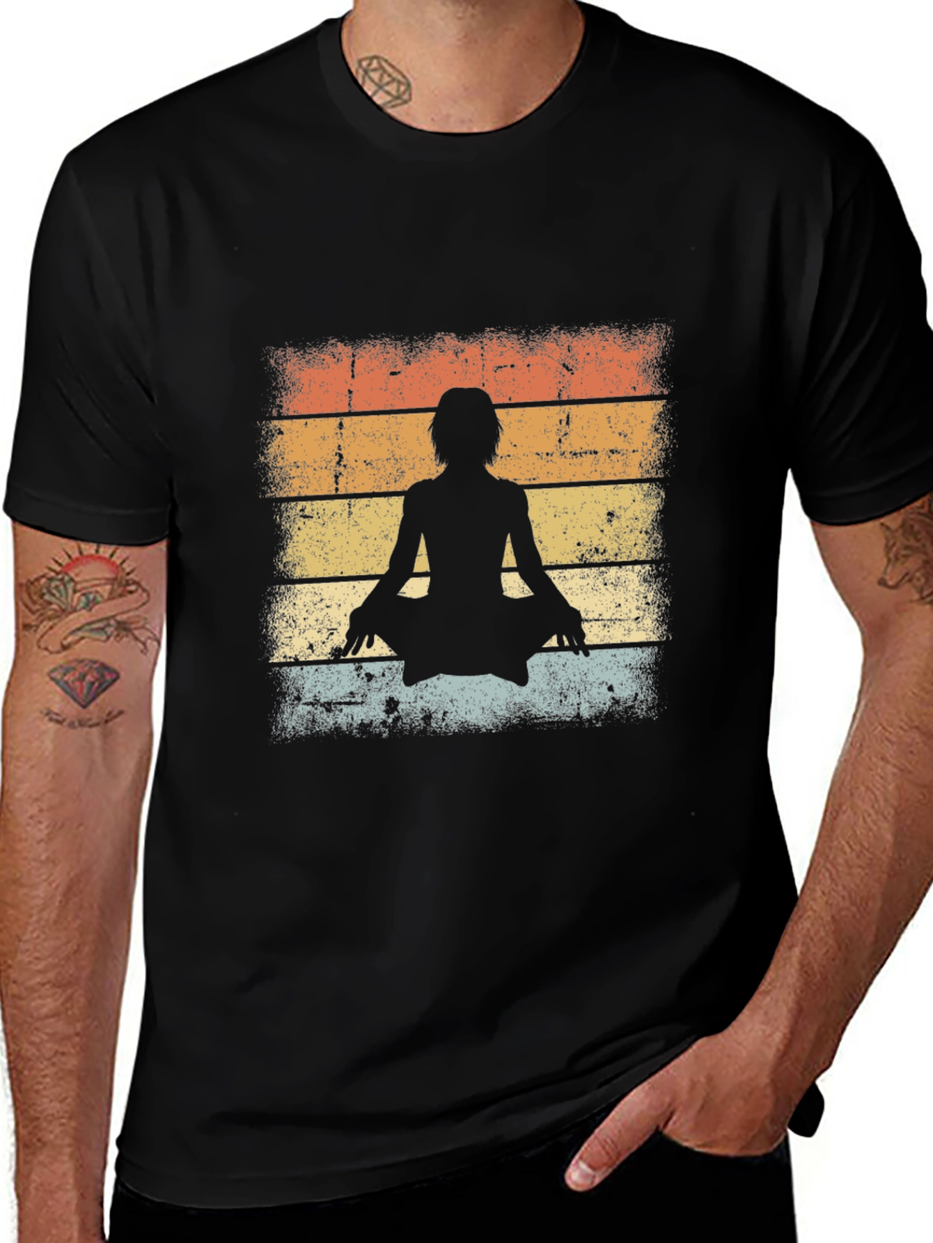 Variant 15 of Vintage Yoga Silhouette T-Shirt