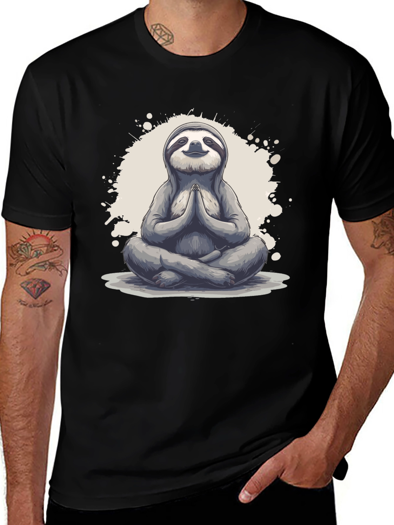 Variant 5 of Zen Sloth T-Shirt - Meditating Animal Tee
