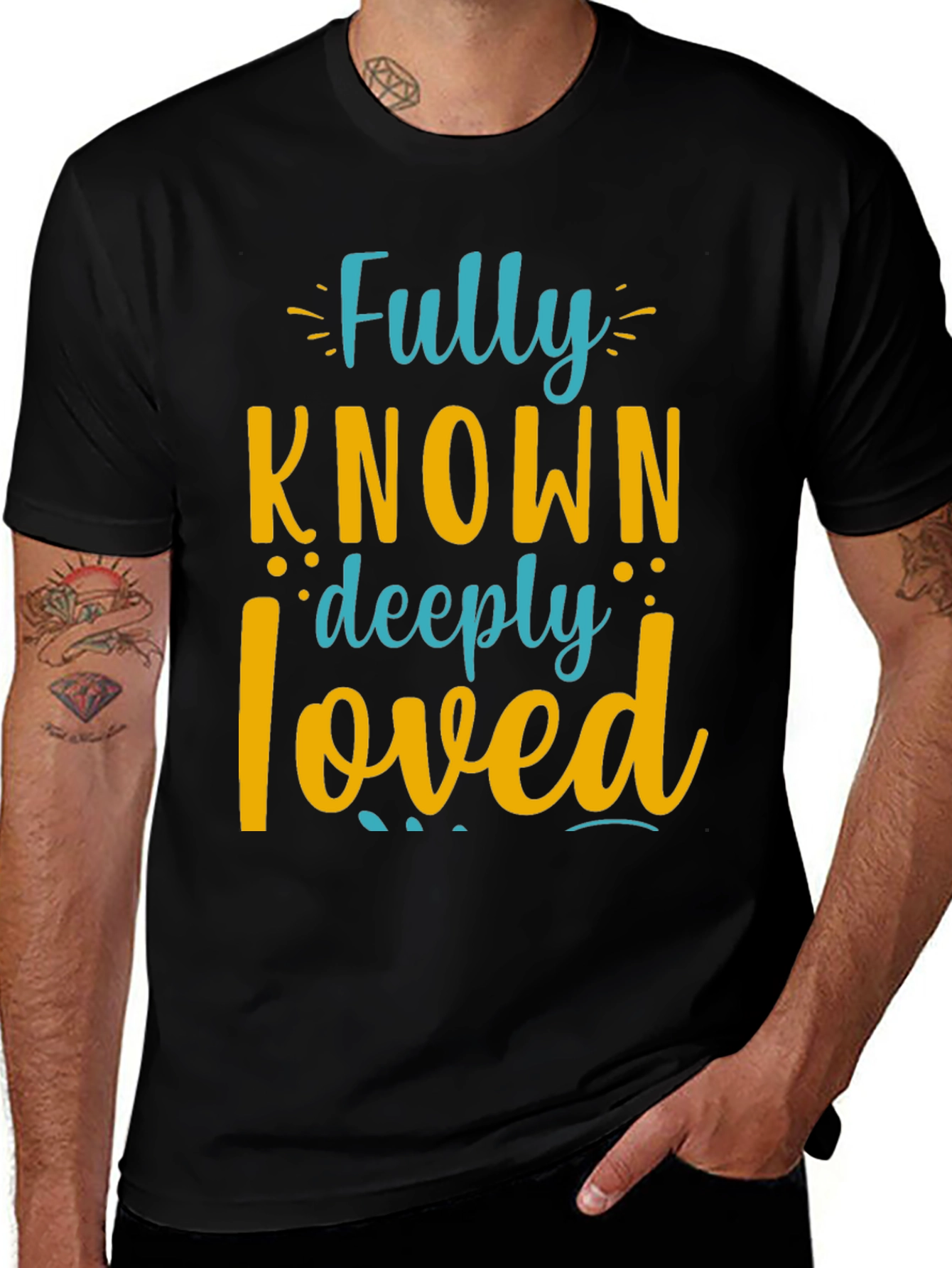 Variant 27 of Fully Known Deeply Loved Graphic Tee - Black