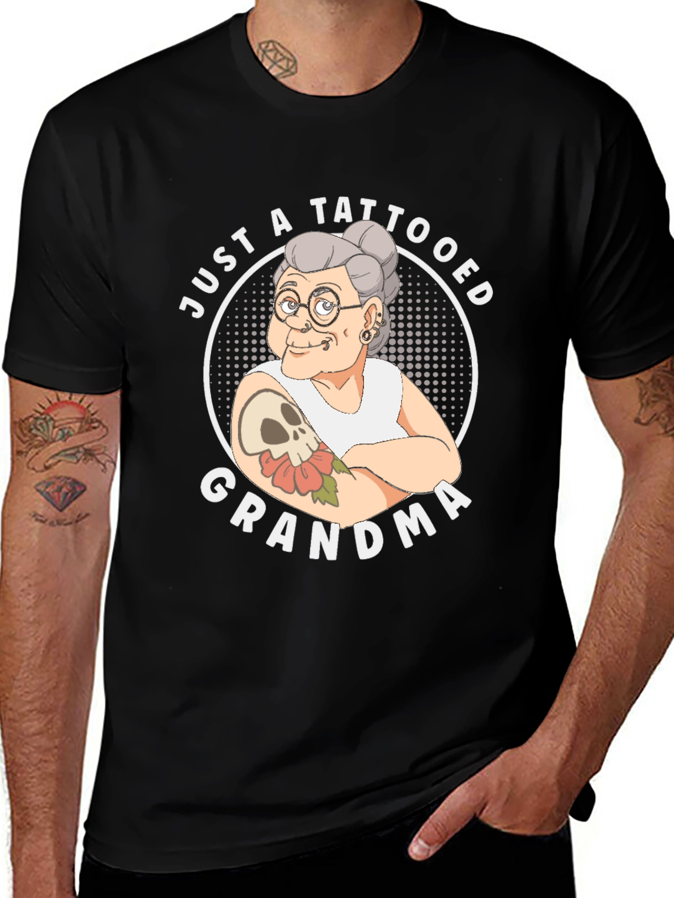 Variant 13 of Tattooed Grandma T-Shirt - Funny Graphic Tee
