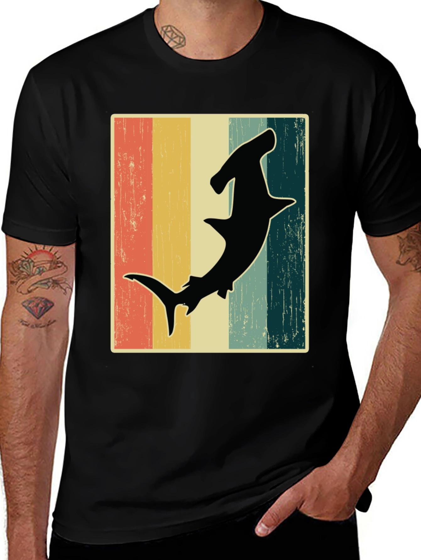 Retro Hammerhead Shark Graphic Tee