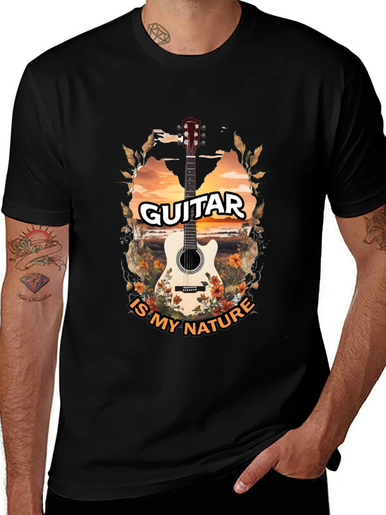 Variant 19 of Guitar Is My Nature Graphic Tee