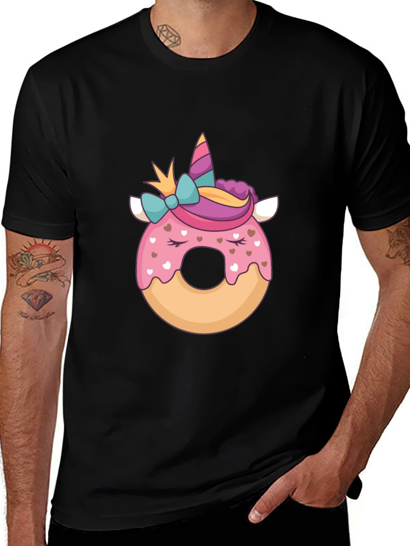 Variant 16 of Unicorn Donut T-Shirt - Fun Novelty Tee