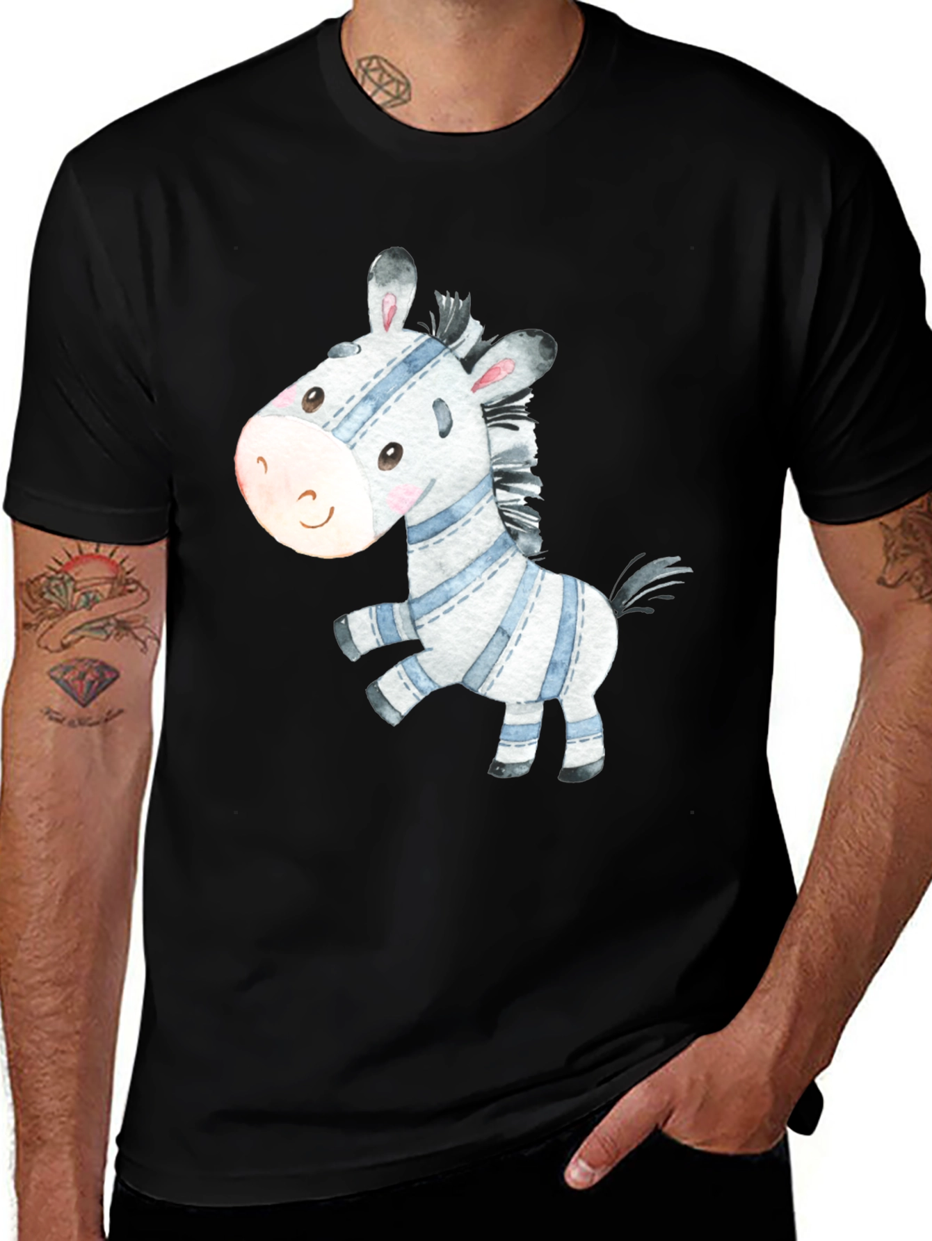 Variant 22 of Cute Zebra Graphic Tee - Stylish Casual Wear