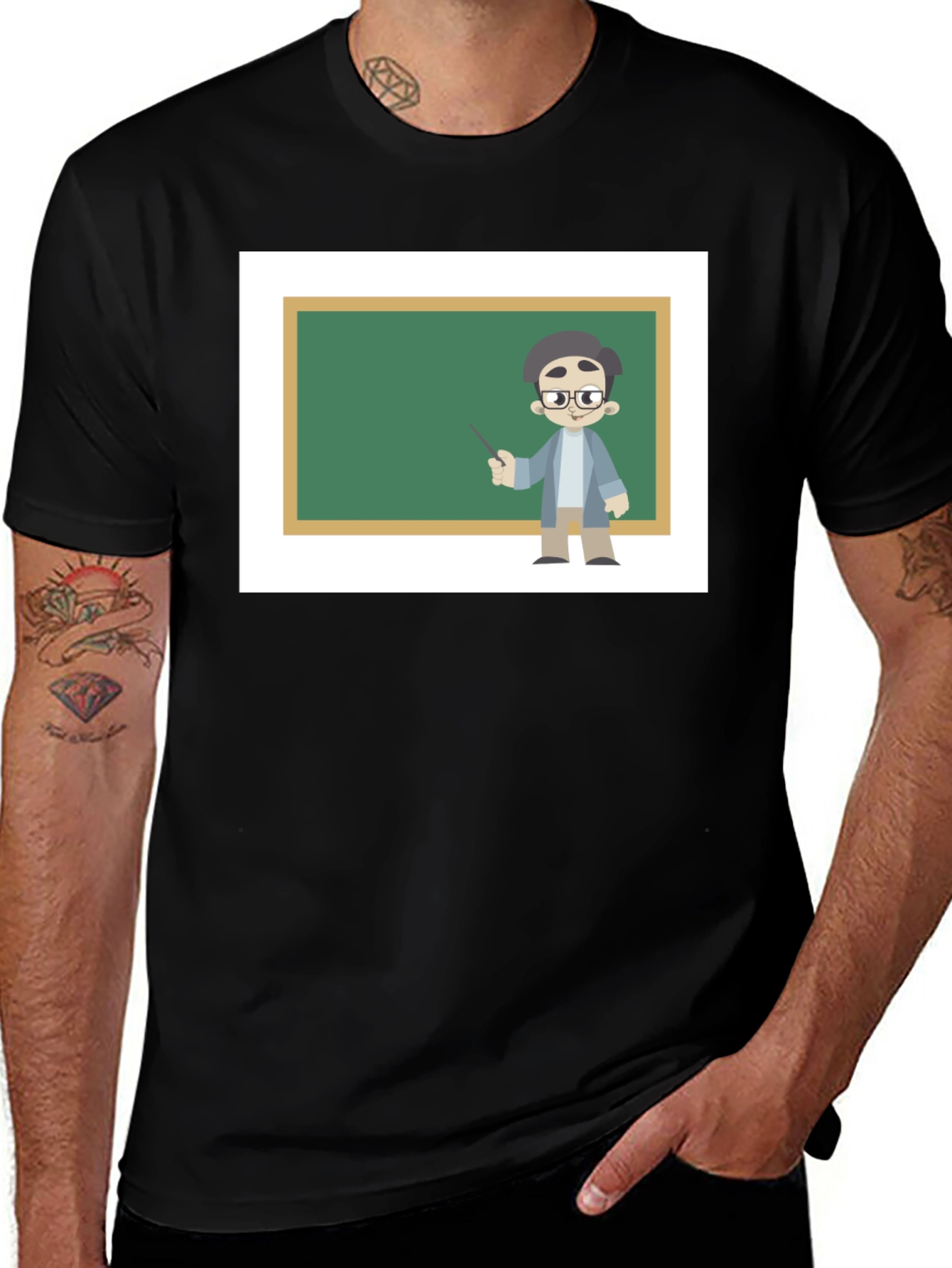 Variant 17 of Teacher Graphic T-Shirt - Cartoon Style