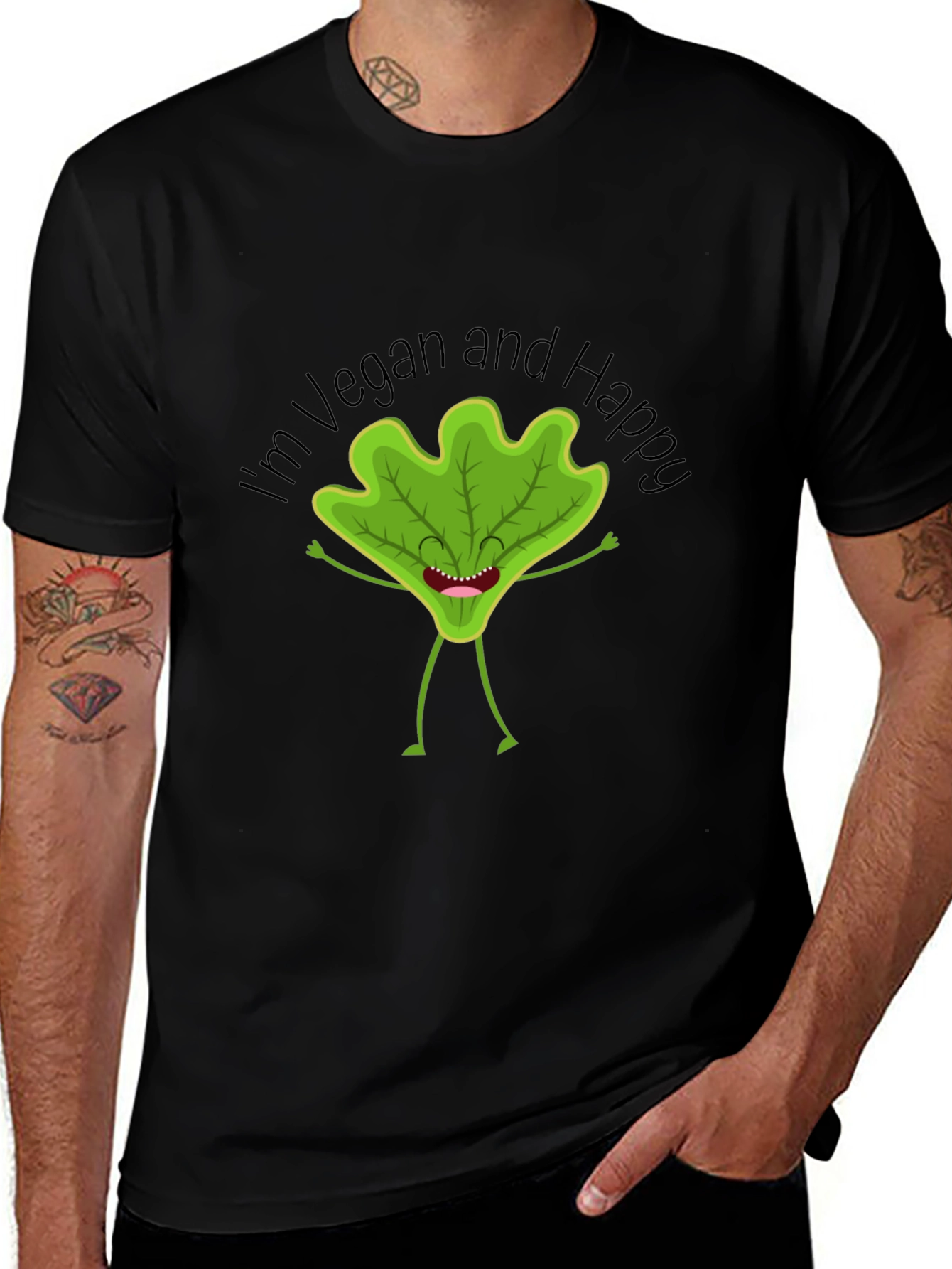Variant 14 of Vegan and Happy T-Shirt