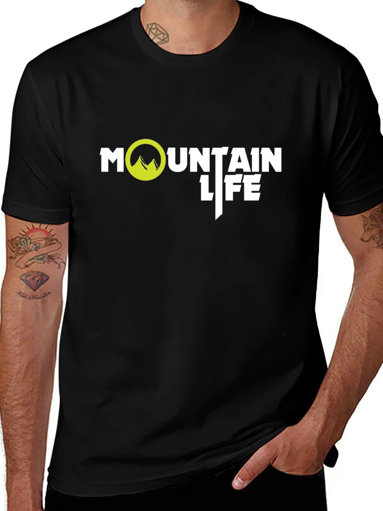 Variant 13 of Mountain Life Black T-Shirt: Adventure Ready!