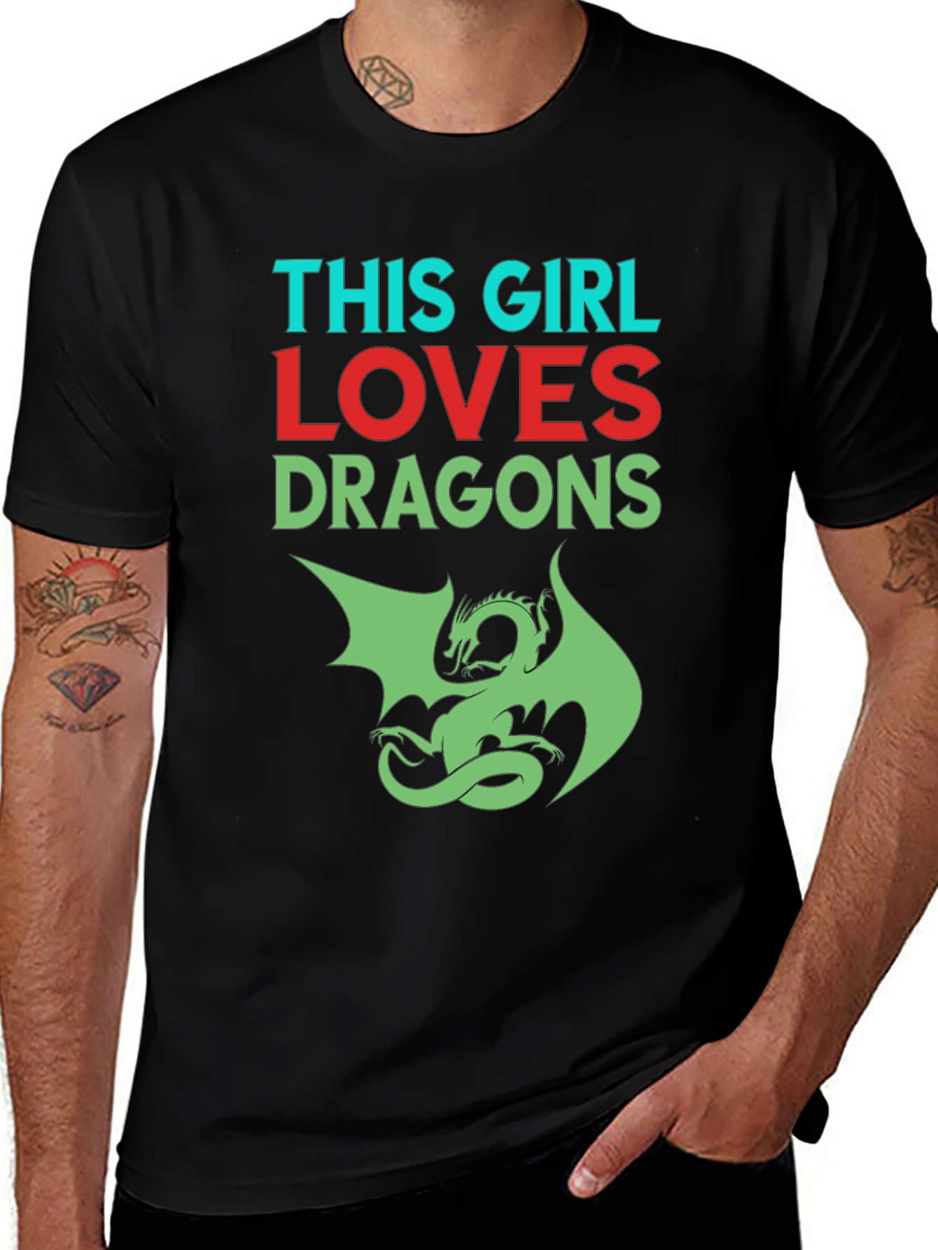 Variant 7 of This Girl Loves Dragons T-Shirt