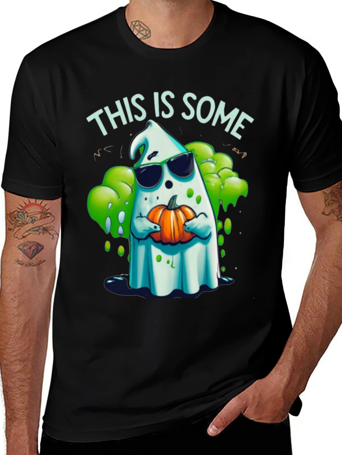 Variant 21 of Spooky Ghost Halloween T-Shirt