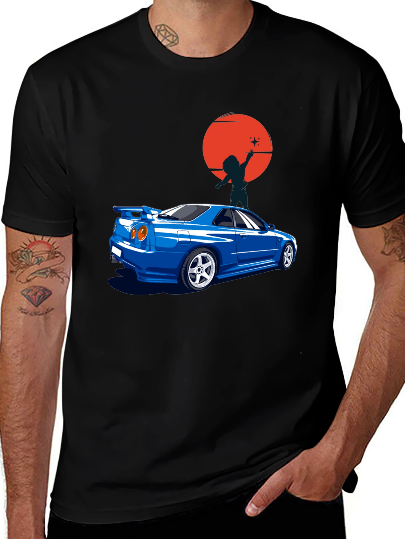 Nissan Skyline R34 Graphic Tee - Black