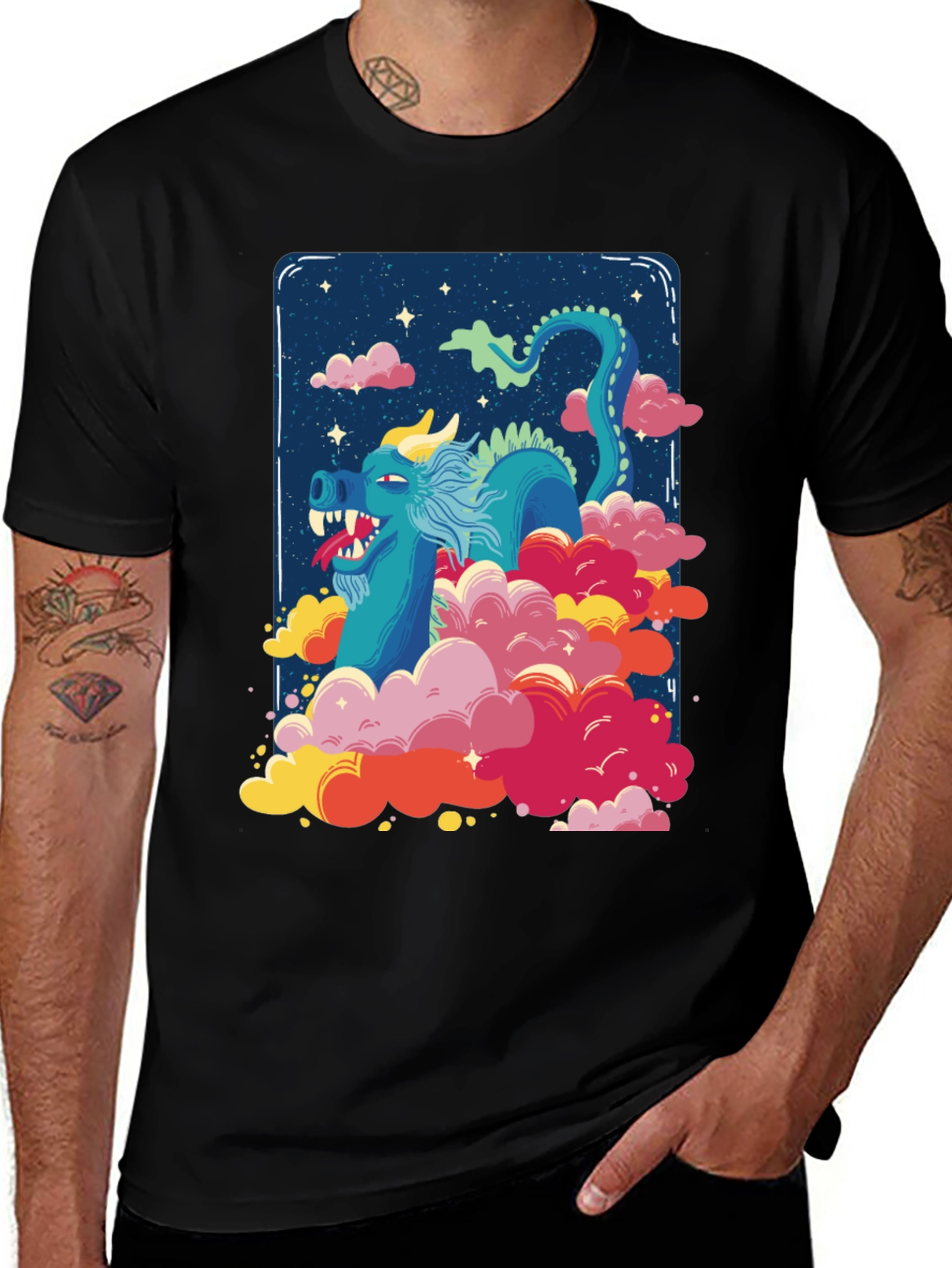 Variant 3 of Dragon Cloud T-Shirt - Fantasy Graphic Tee