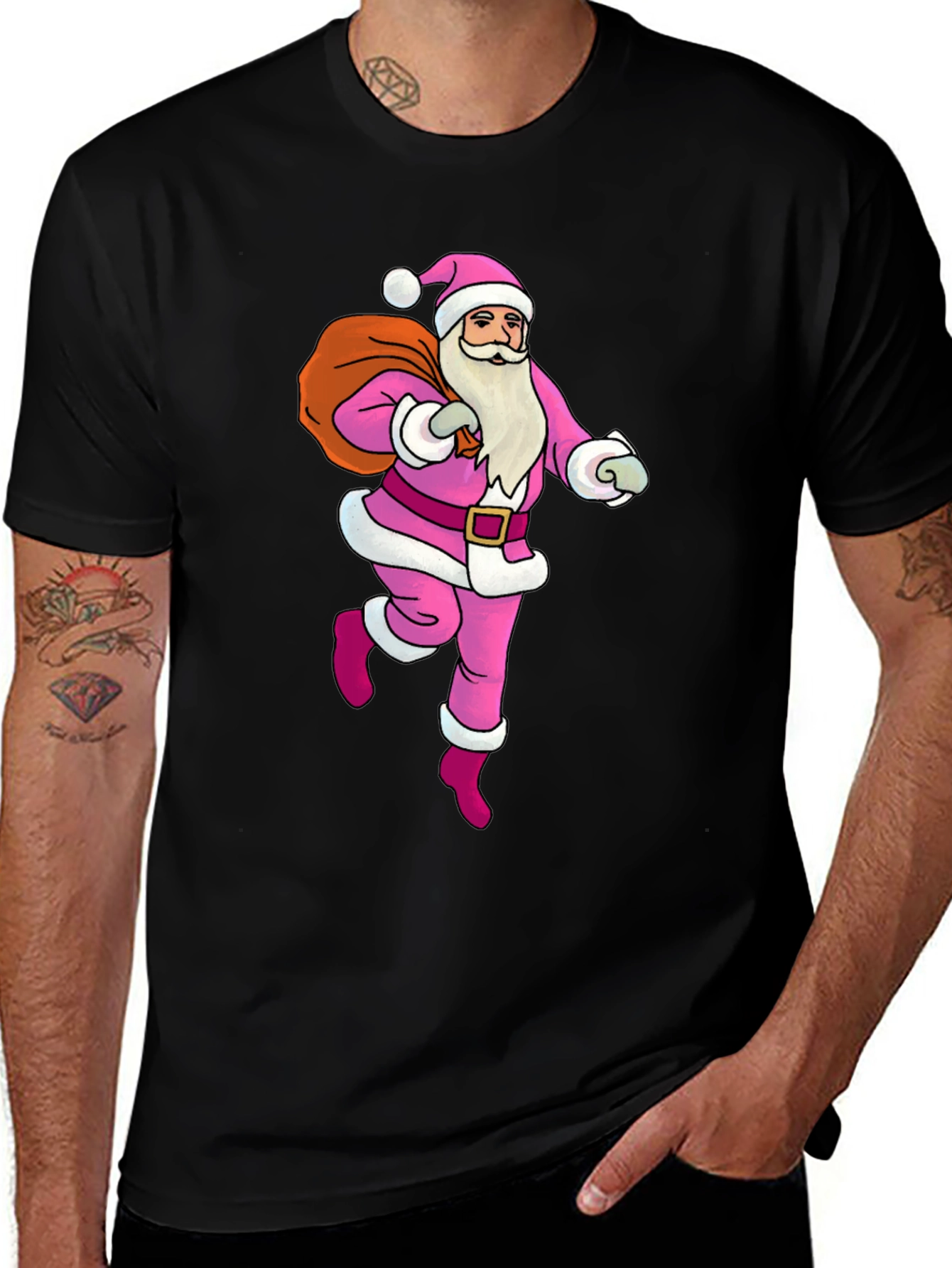 Variant 24 of Pink Santa Graphic T-Shirt