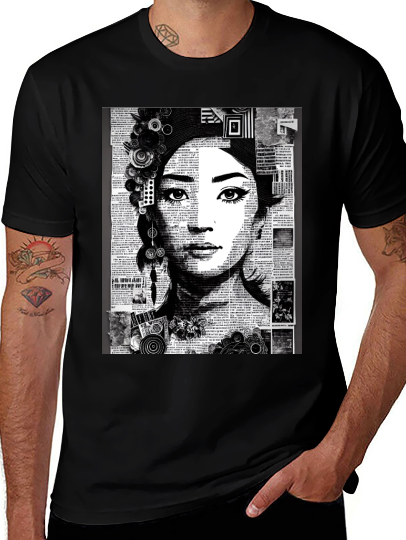 Variant 7 of Asian Woman Portrait Graphic Tee