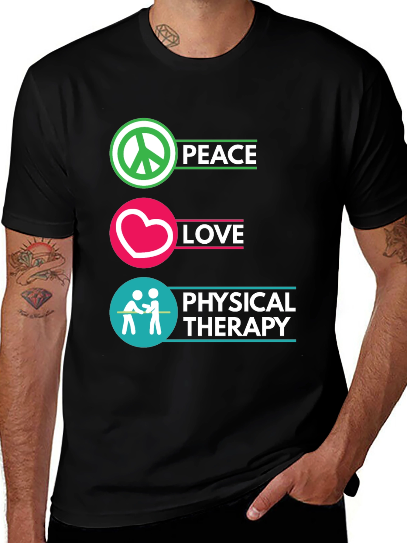 Peace Love Physical Therapy Graphic Tee