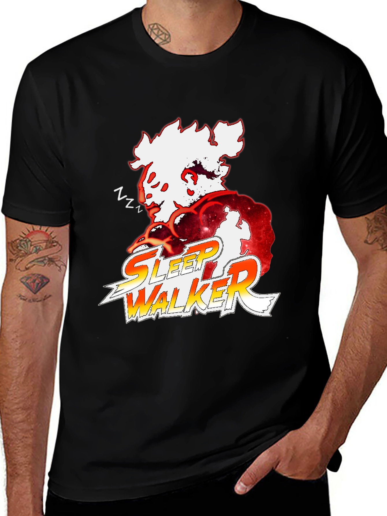 Variant 23 of Sleep Walker Graphic Tee - Stylish Cotton Comfort