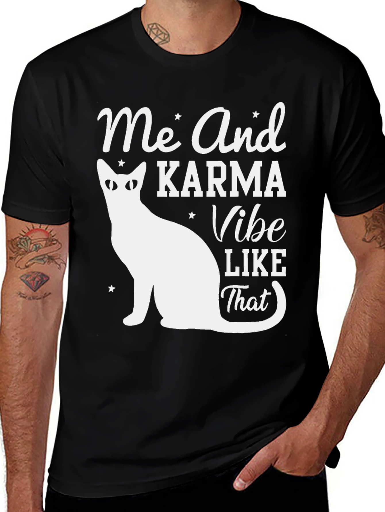 Variant 14 of Me and Karma Vibe Cat Graphic T-Shirt