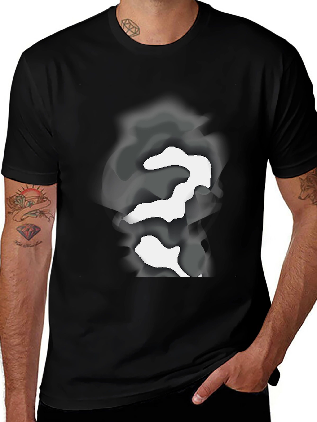 Variant 12 of Abstract Camo Graphic Black T-Shirt