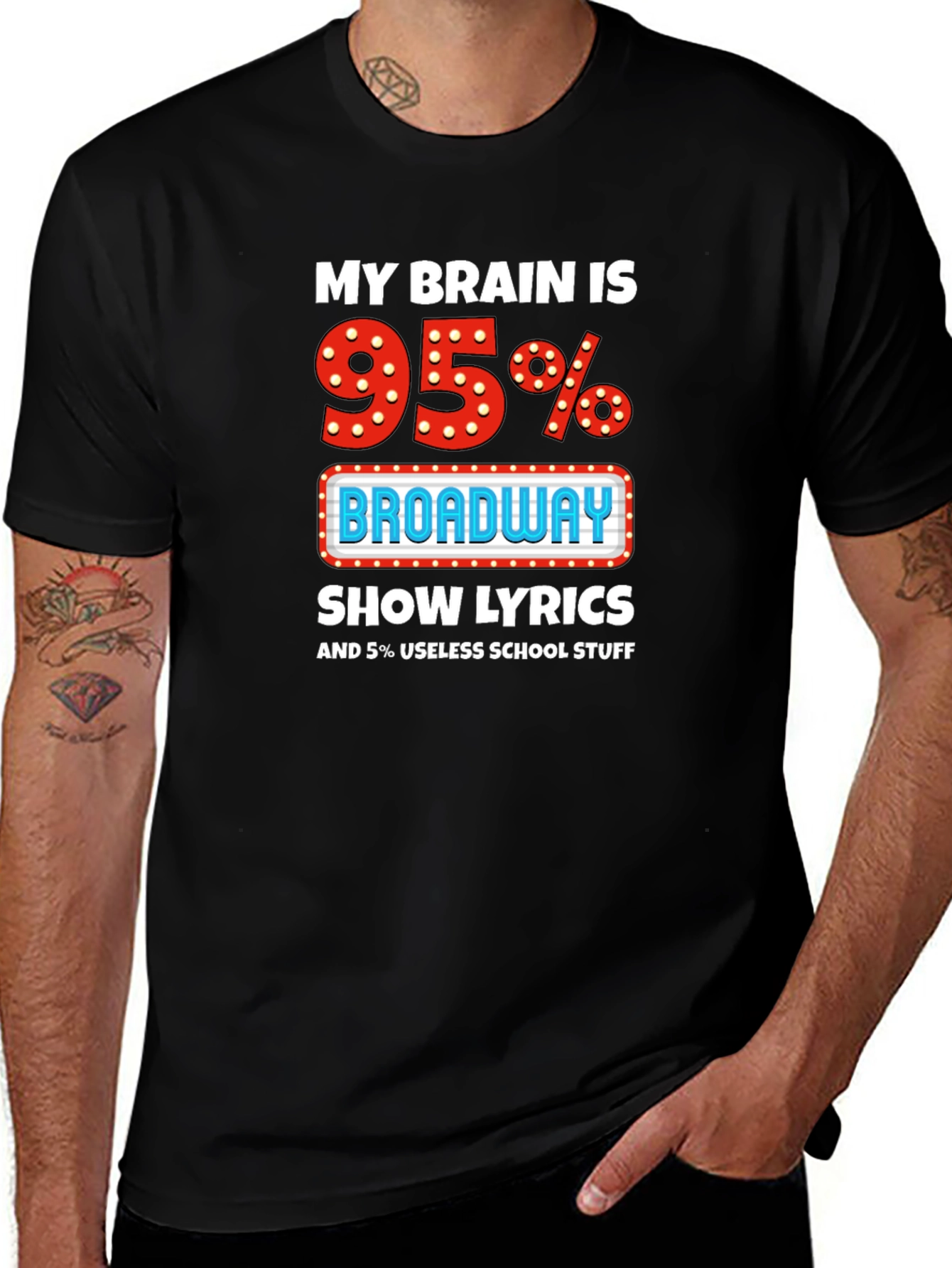Variant 29 of Broadway Show Lyrics T-Shirt Funny Theater Tee