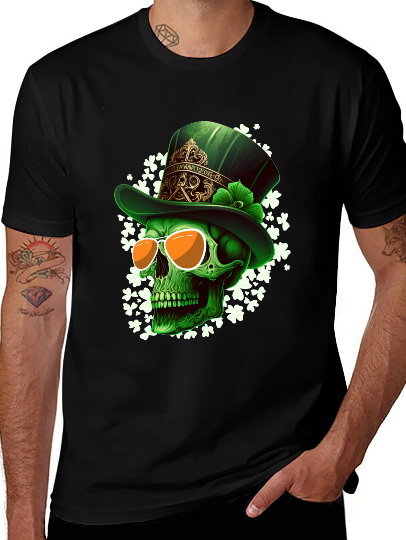 St. Patrick's Day Skull T-Shirt