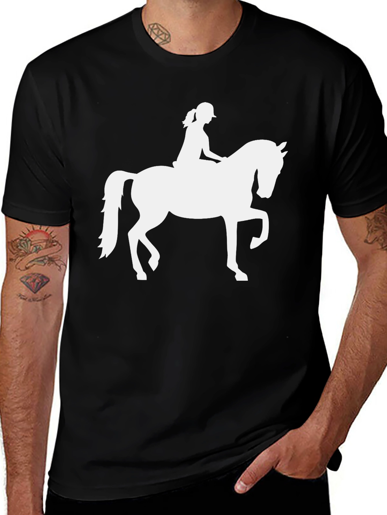 Variant 20 of Equestrian Rider Graphic Tee - Horse Lover Shirt