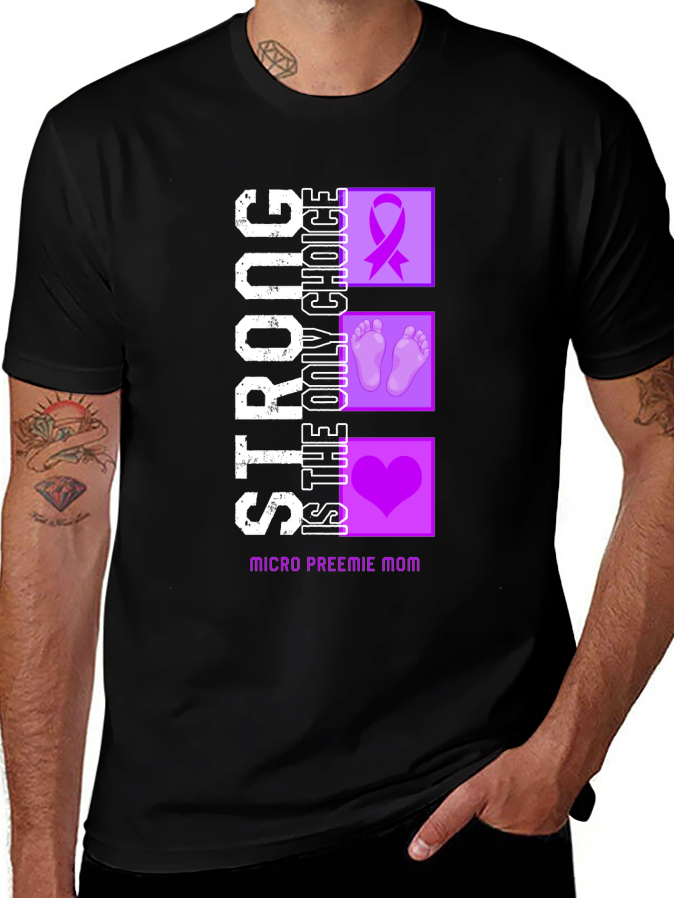 Variant 10 of Strong Micro Preemie Mom Graphic Tee